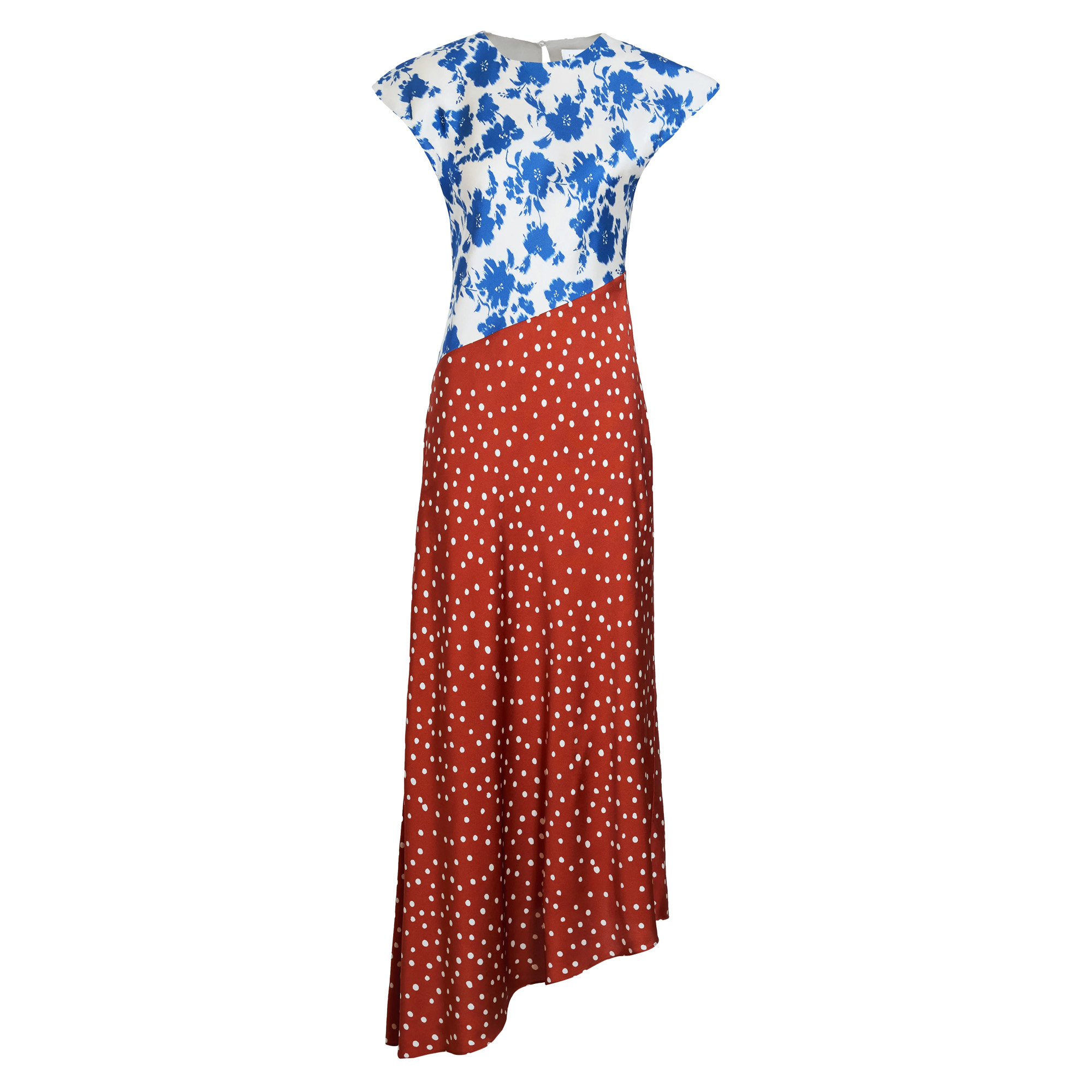 Violeta Short Sleeve Bias Cut Midi Dress