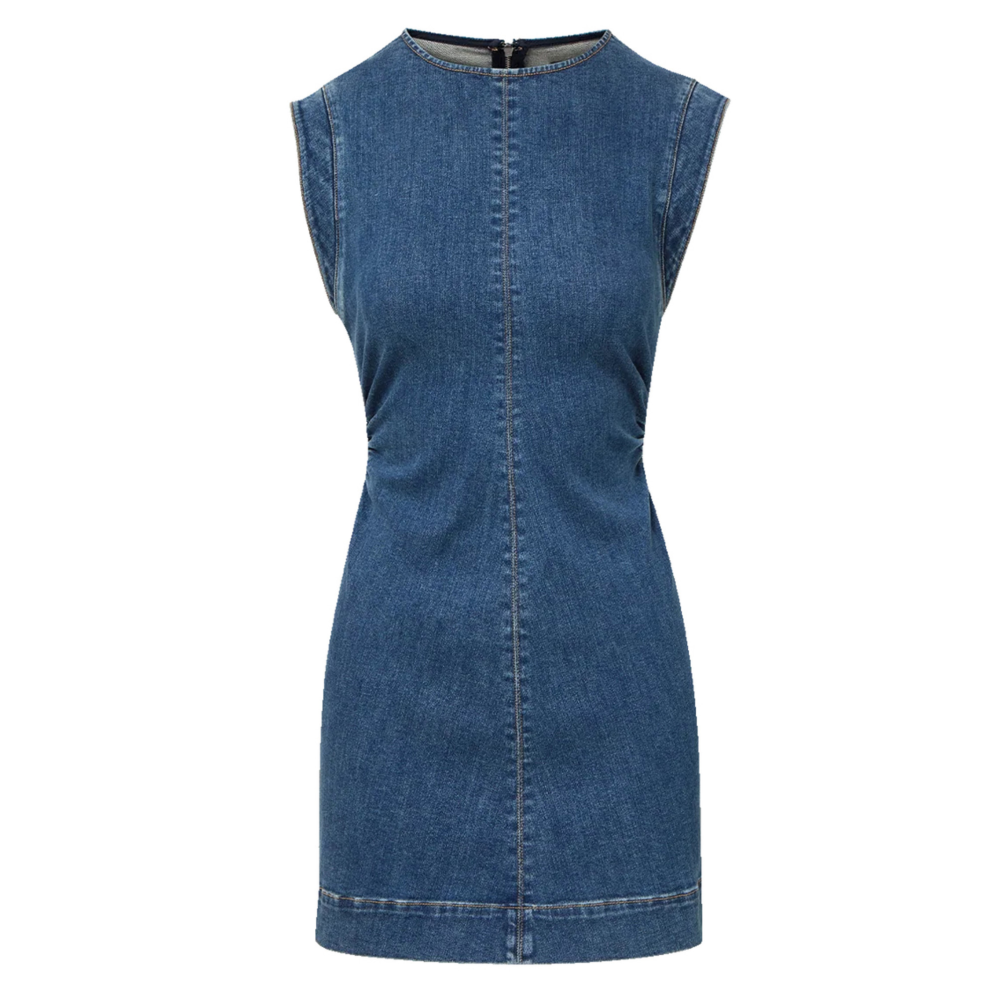 Imara Cap Sleeve Denim Mini Dress