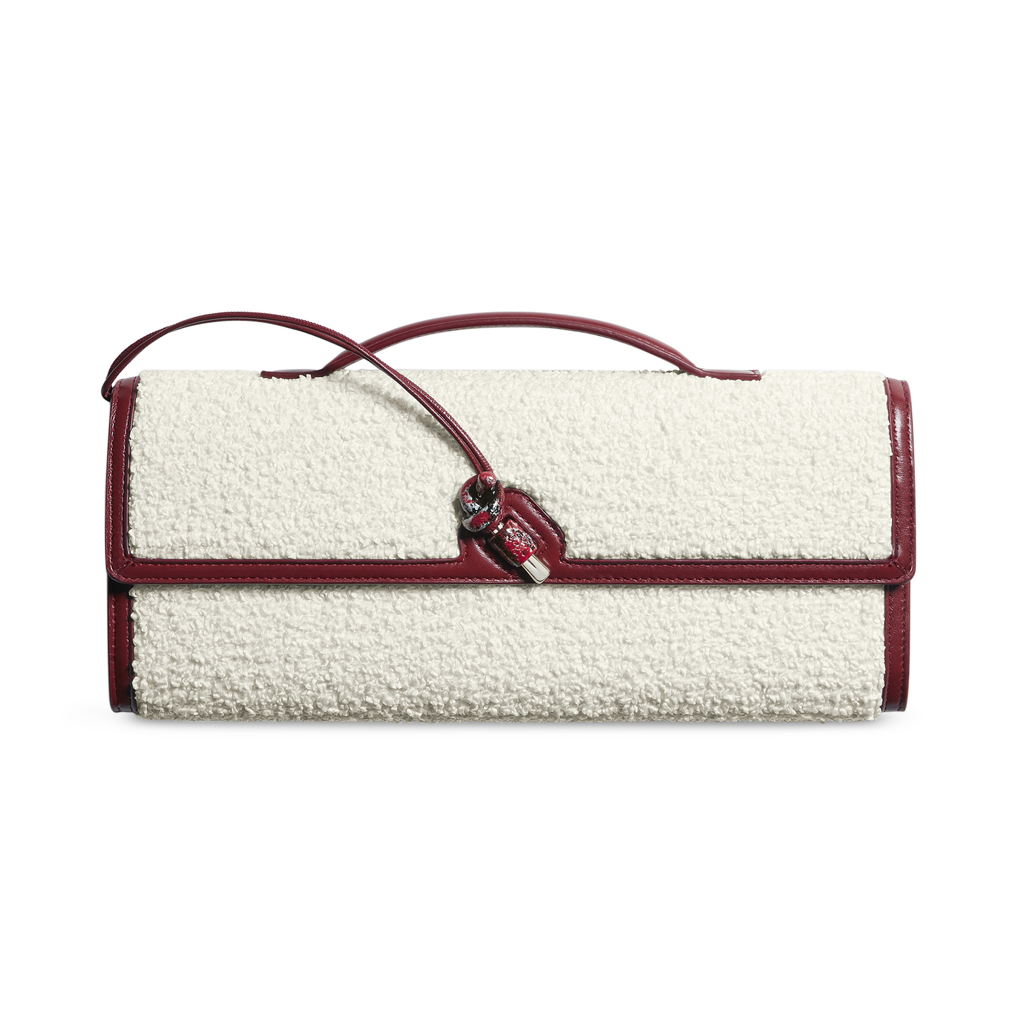 Andiamo Clutch In Curly Raffia
