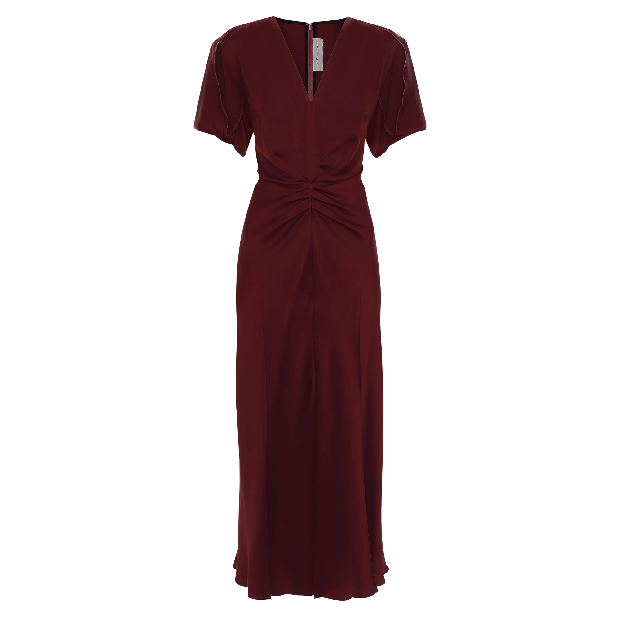 Eve Short Sleeve Ruched Midi Dress