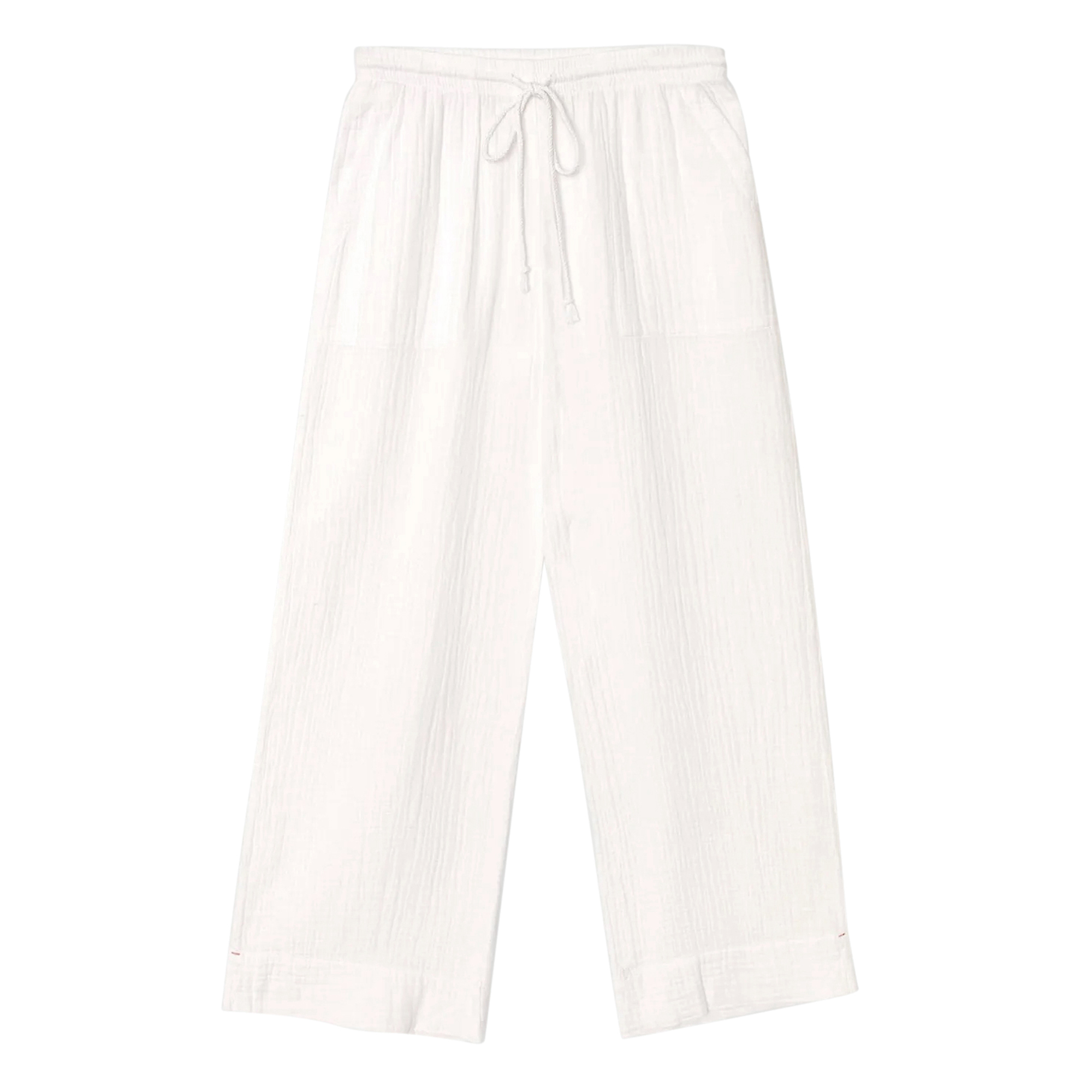 Kayson Cropped Wide-Leg Gauze Pant
