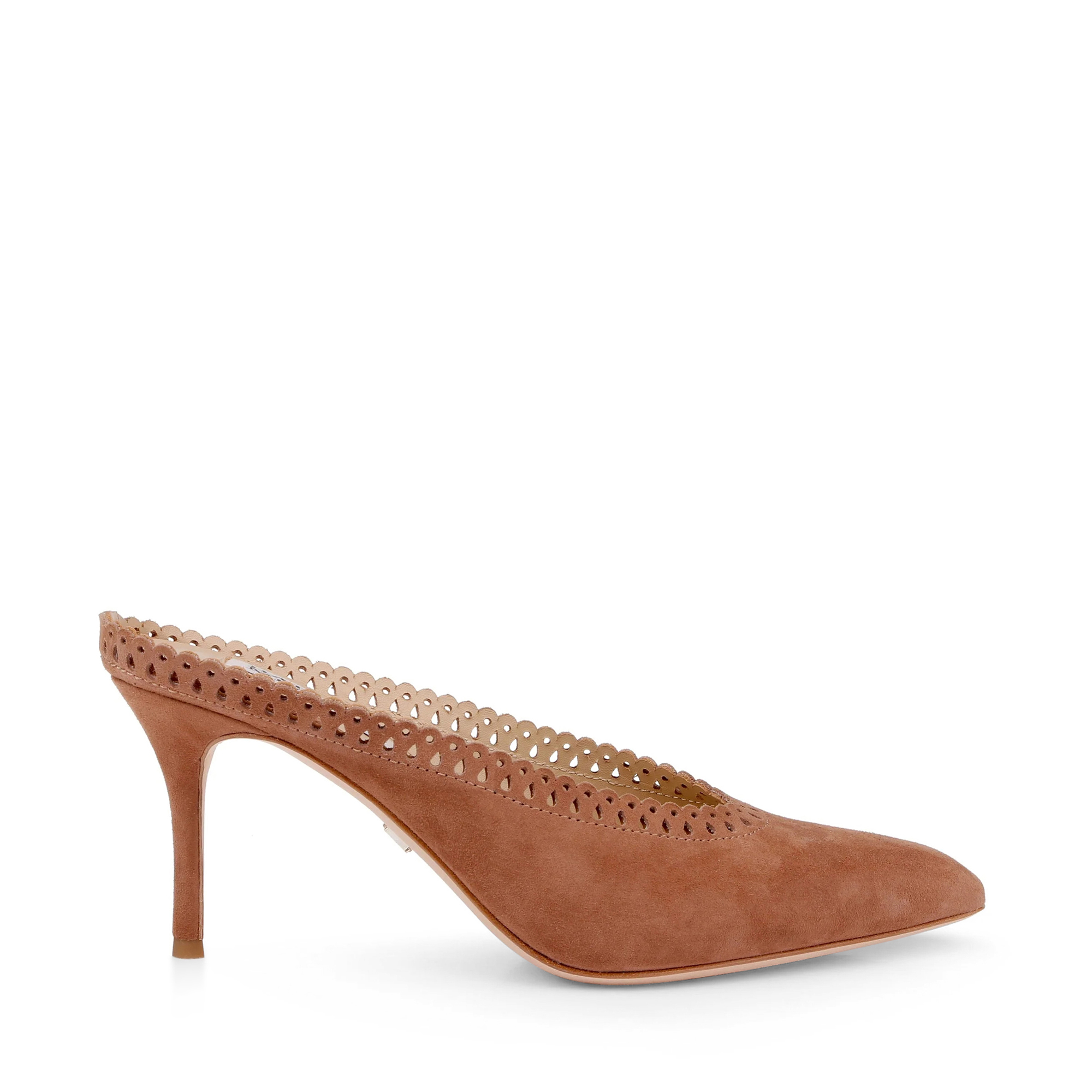 Rylie Suede Closed Toe Heel