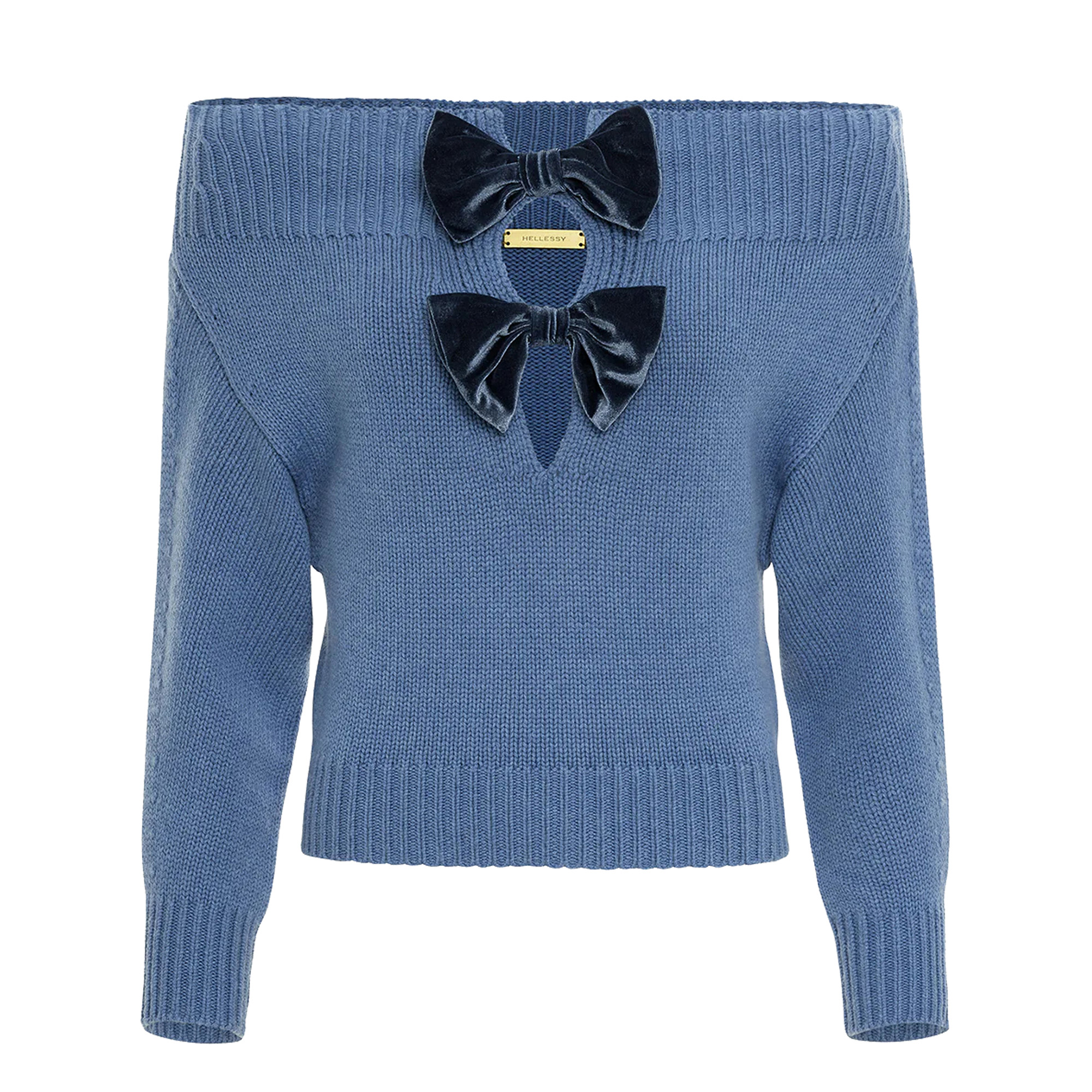 Colin Sweater With Velvet Bow Detail