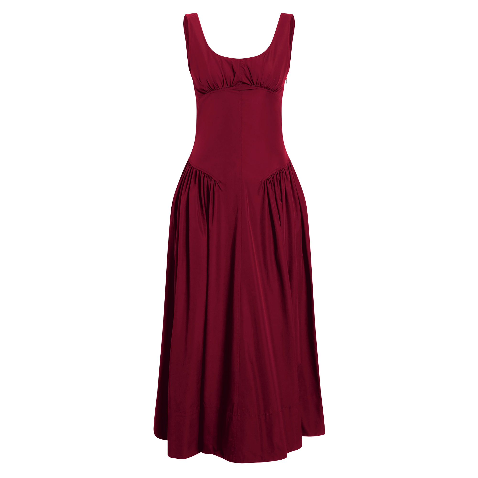 Kendall Sleeveless Midi Dress In Tech Cotton