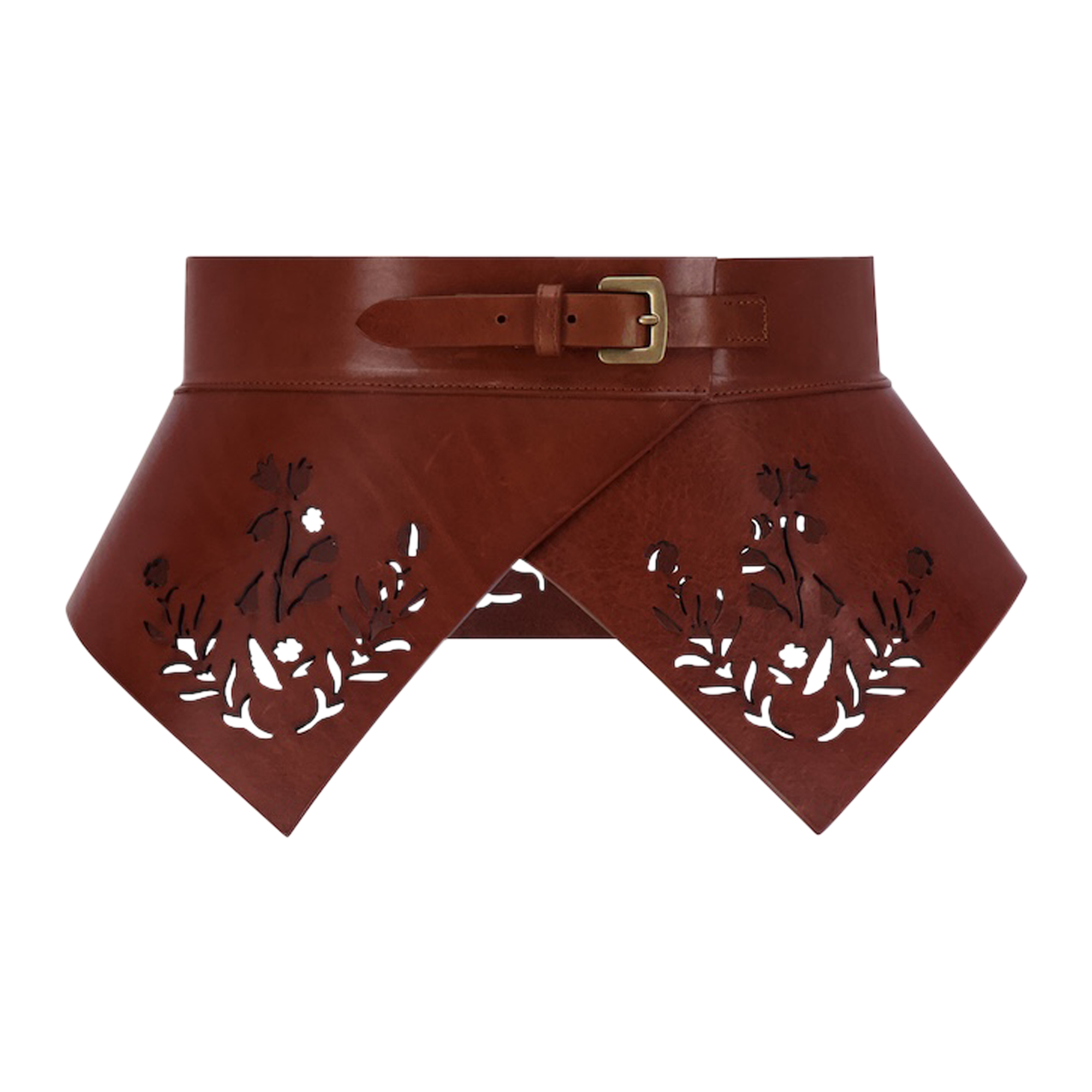 Leather Floral Lasercut Belt
