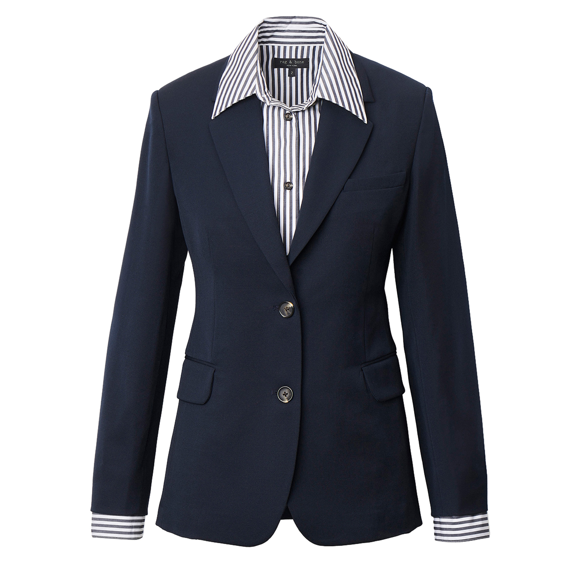 Frank Mixed-Media Wool And Poplin Blazer