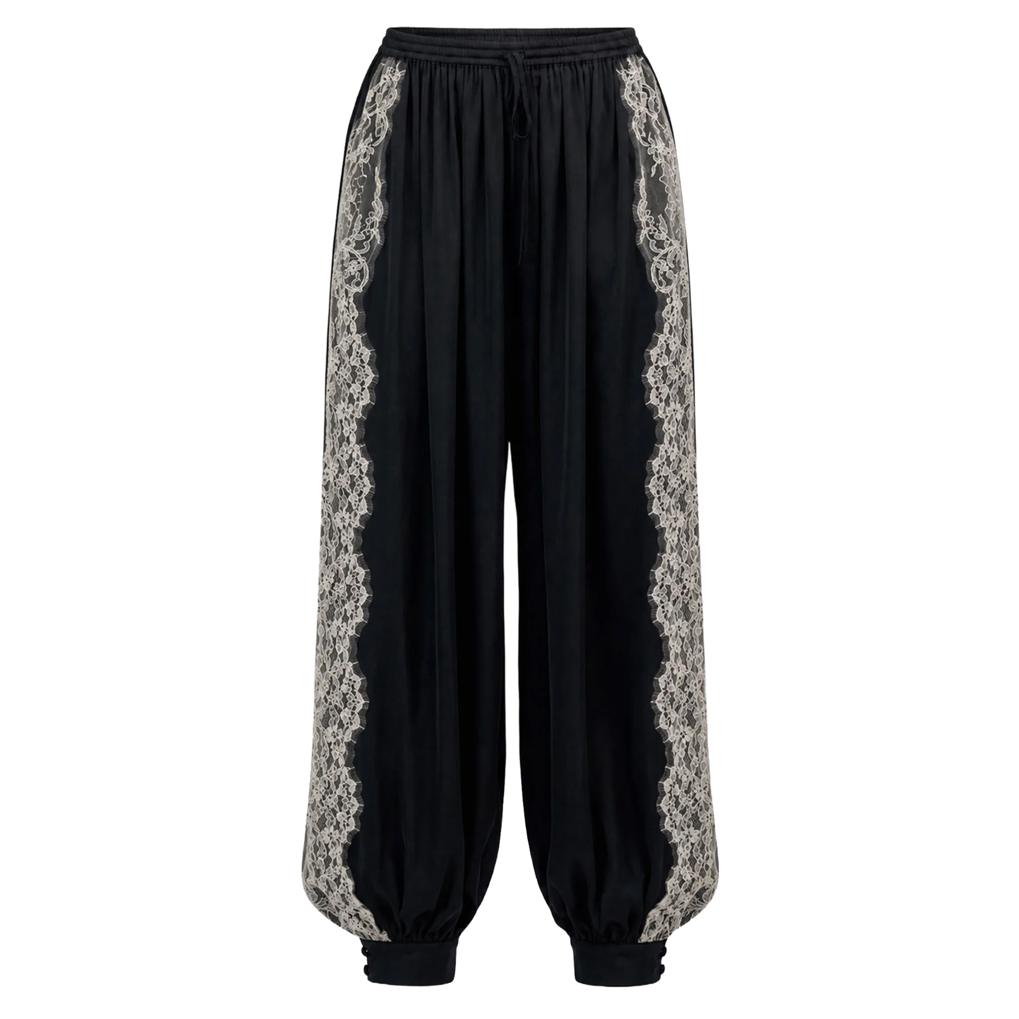 Esme Satin Verne Wide-Leg Pull-On Pant