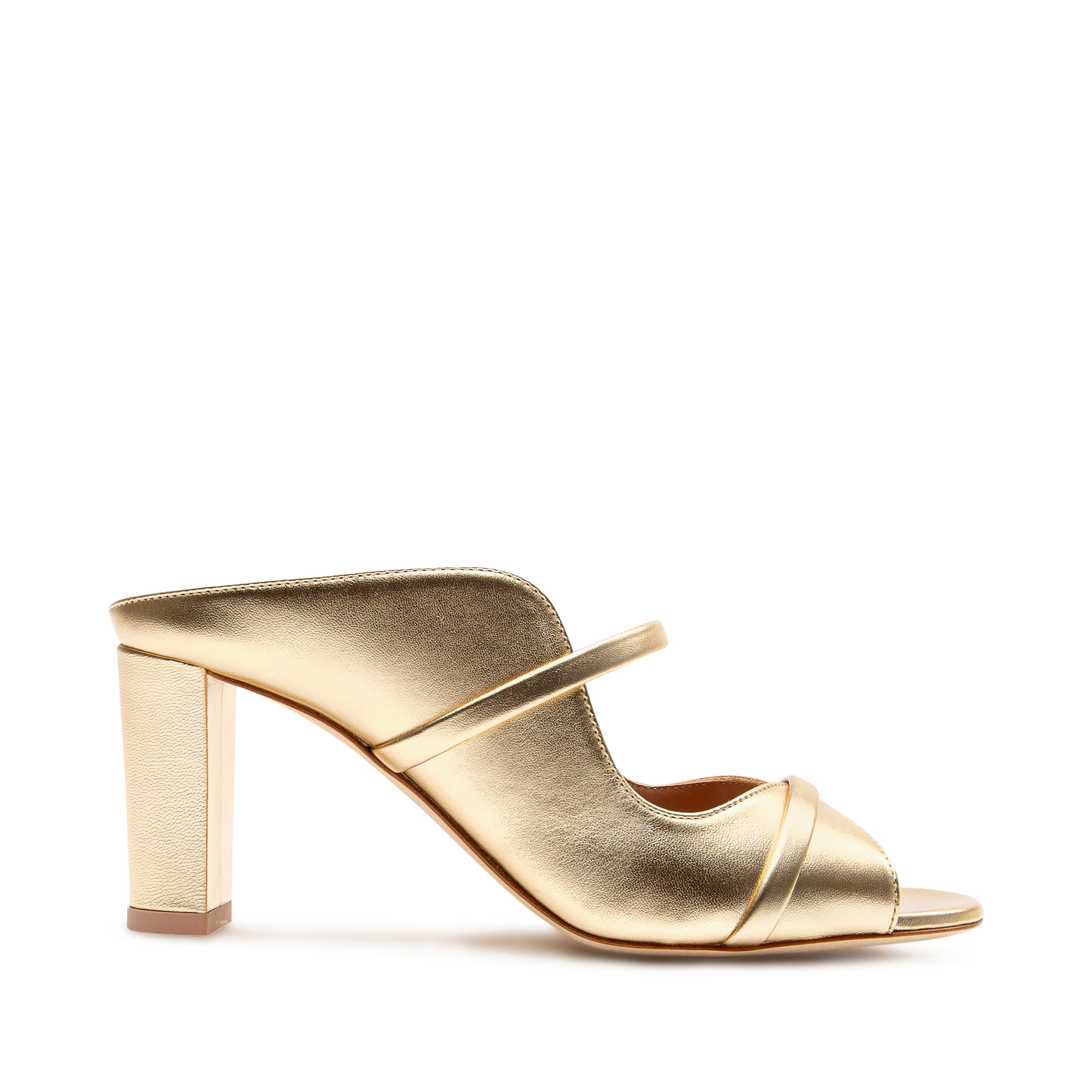 Norah 70mm Metallic Block Heel Sandal