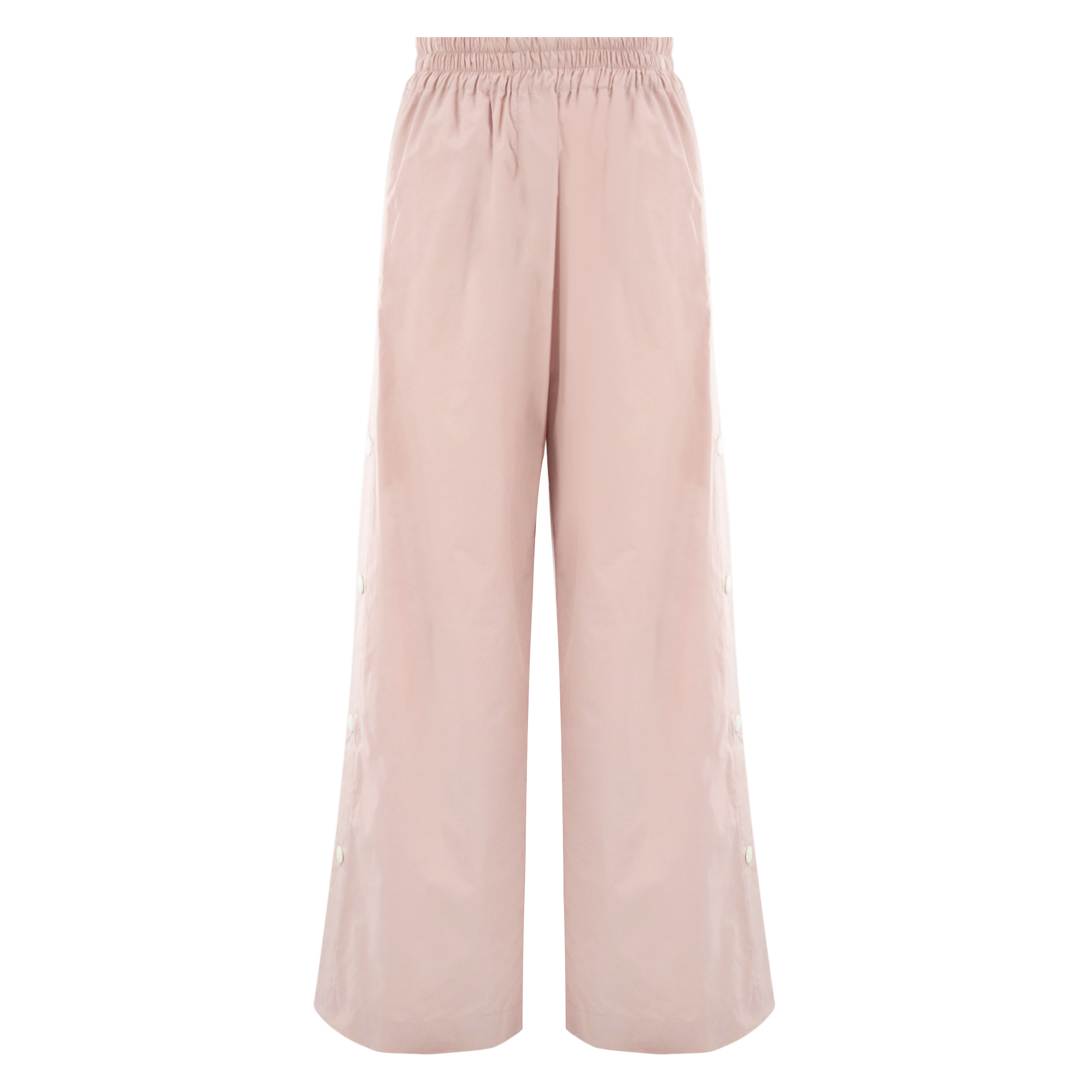 Baxter Side Button Wide-Leg Pull-On Pants
