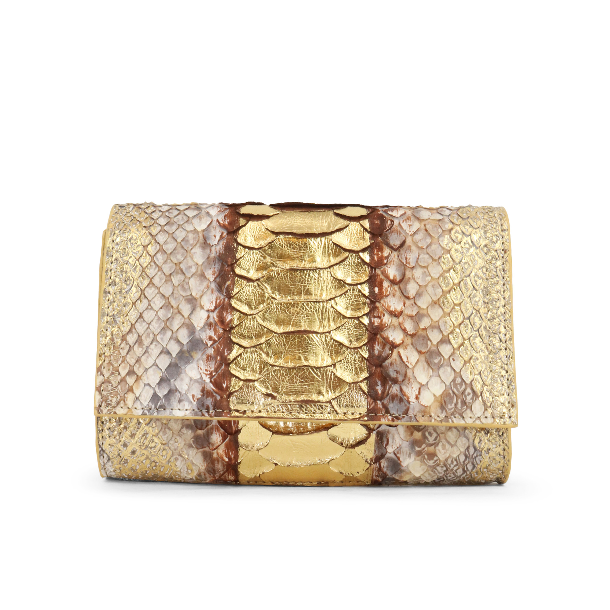 Gracia Python Gold Metallic Bag