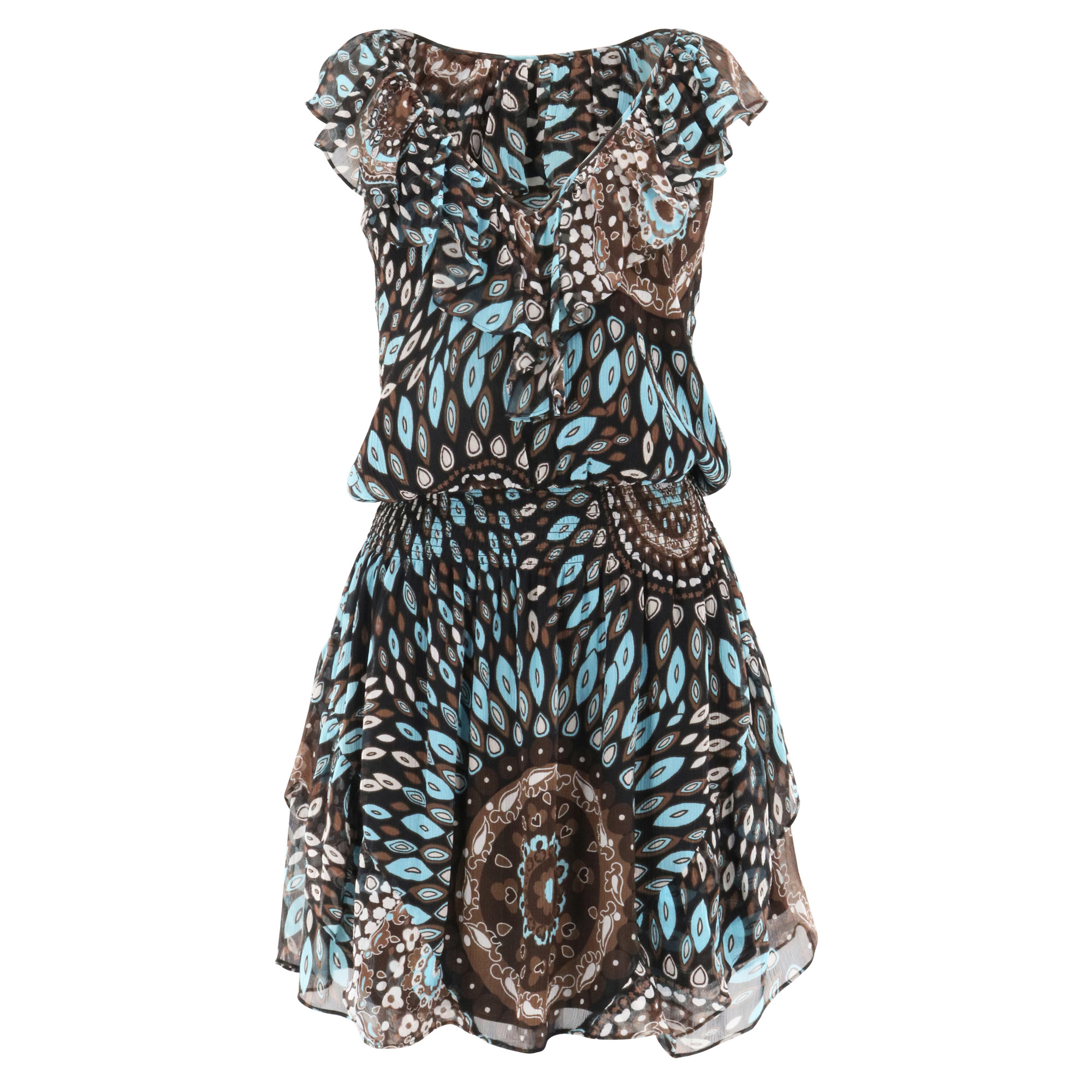 Morgan Printed Silk A-Line Mini Dress