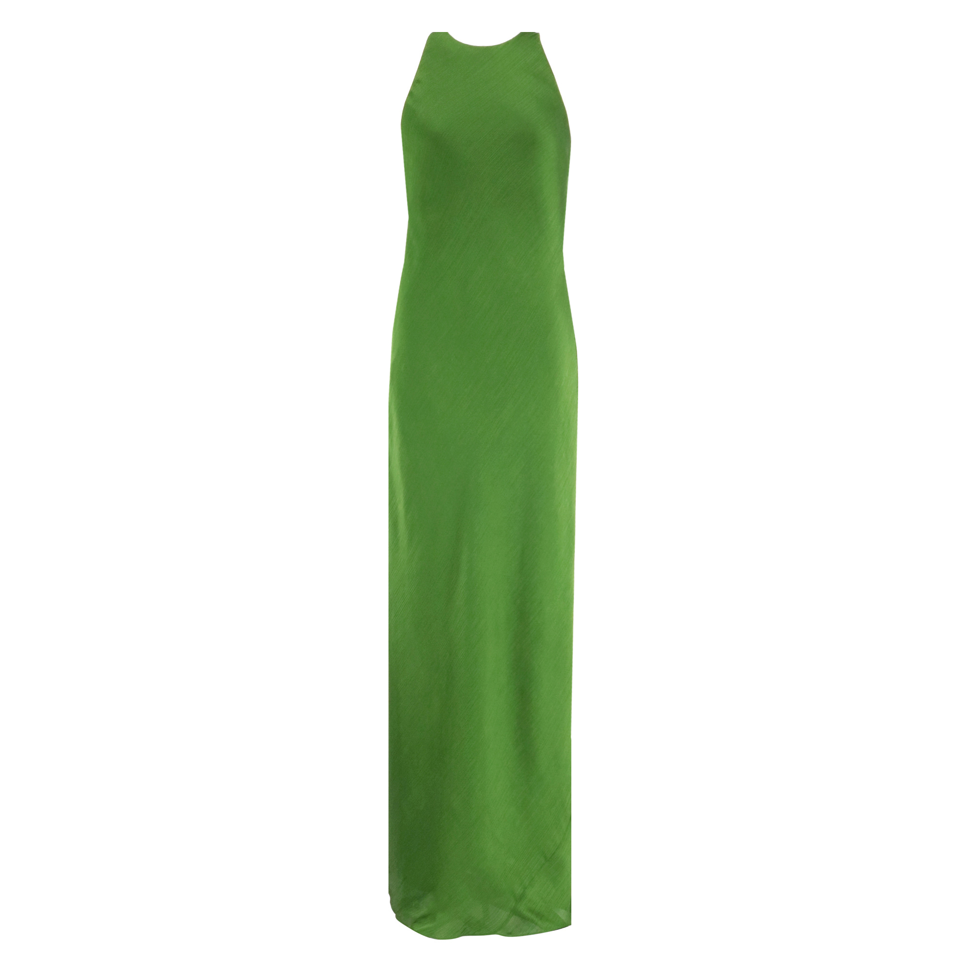 Matte Satin Plisse Maxi Bias Dress