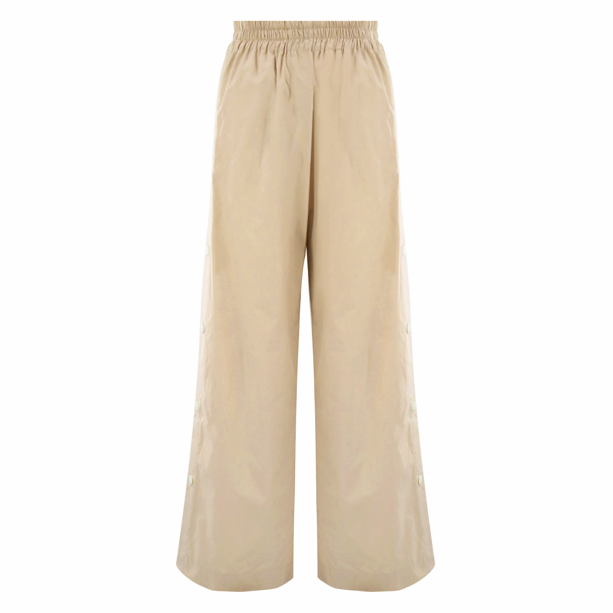 Baxter Side Button Wide-Leg Pull-On Pants
