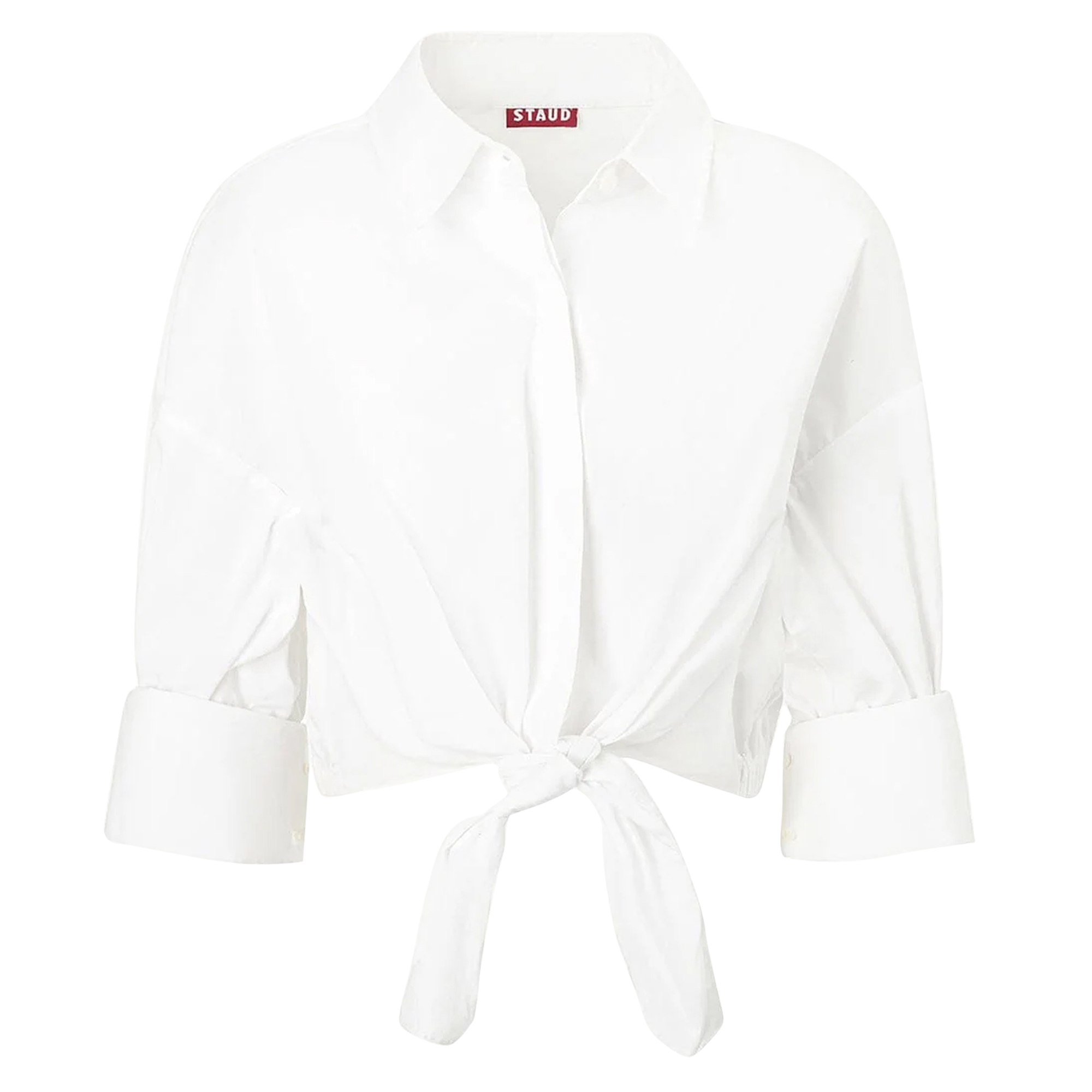 Lisa 3/4 Sleeve Cropped Button-Down Top