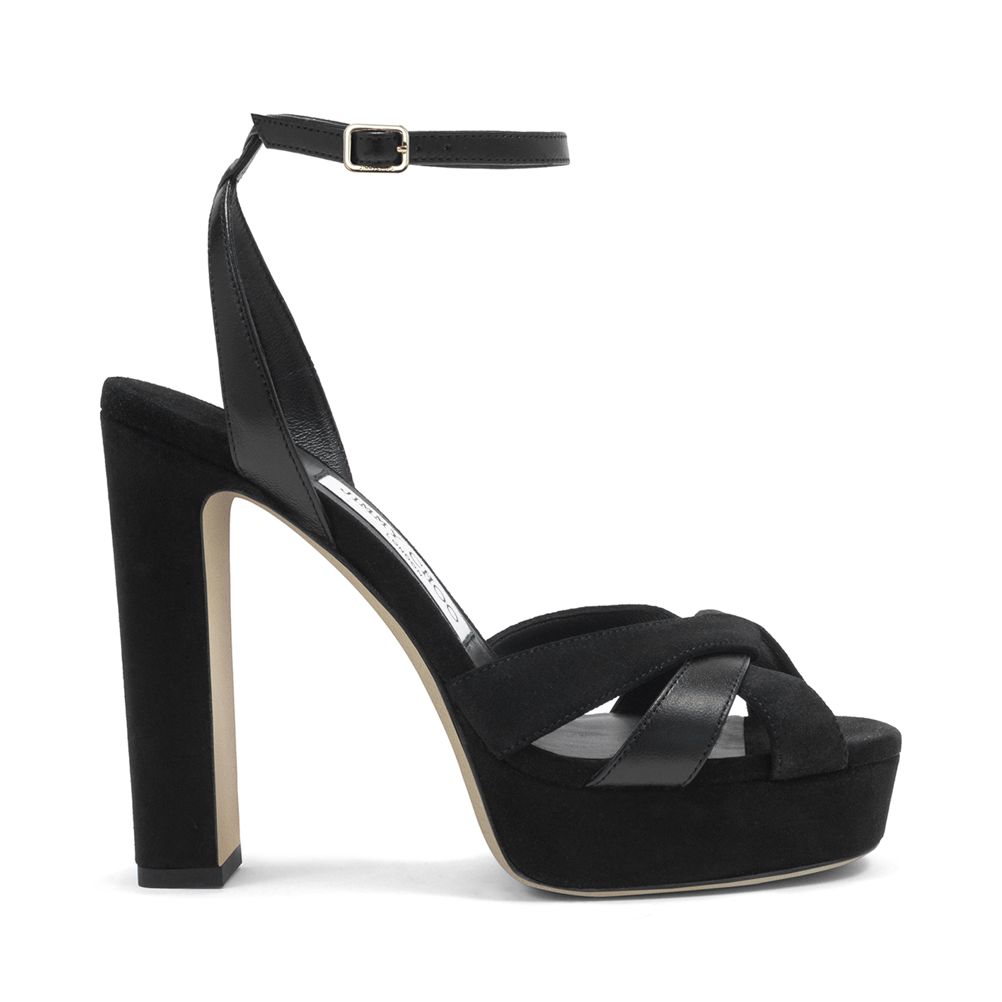 Kove 120mm Mixed Leather Platform Sandals