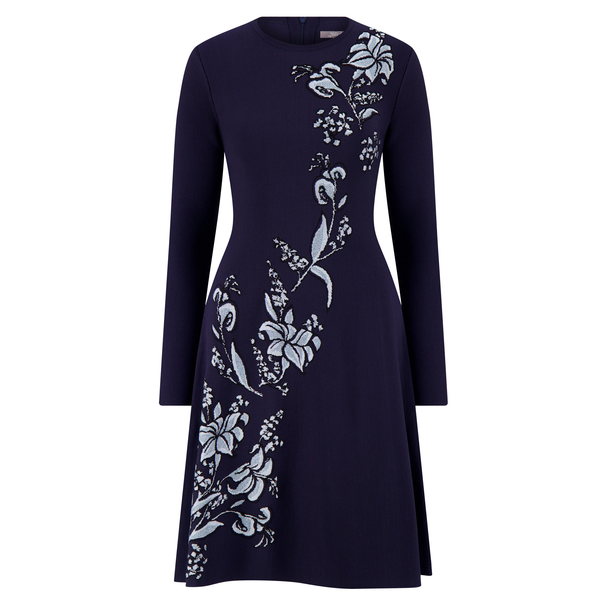Floral Jacquard Knit Penelope Mini Dress