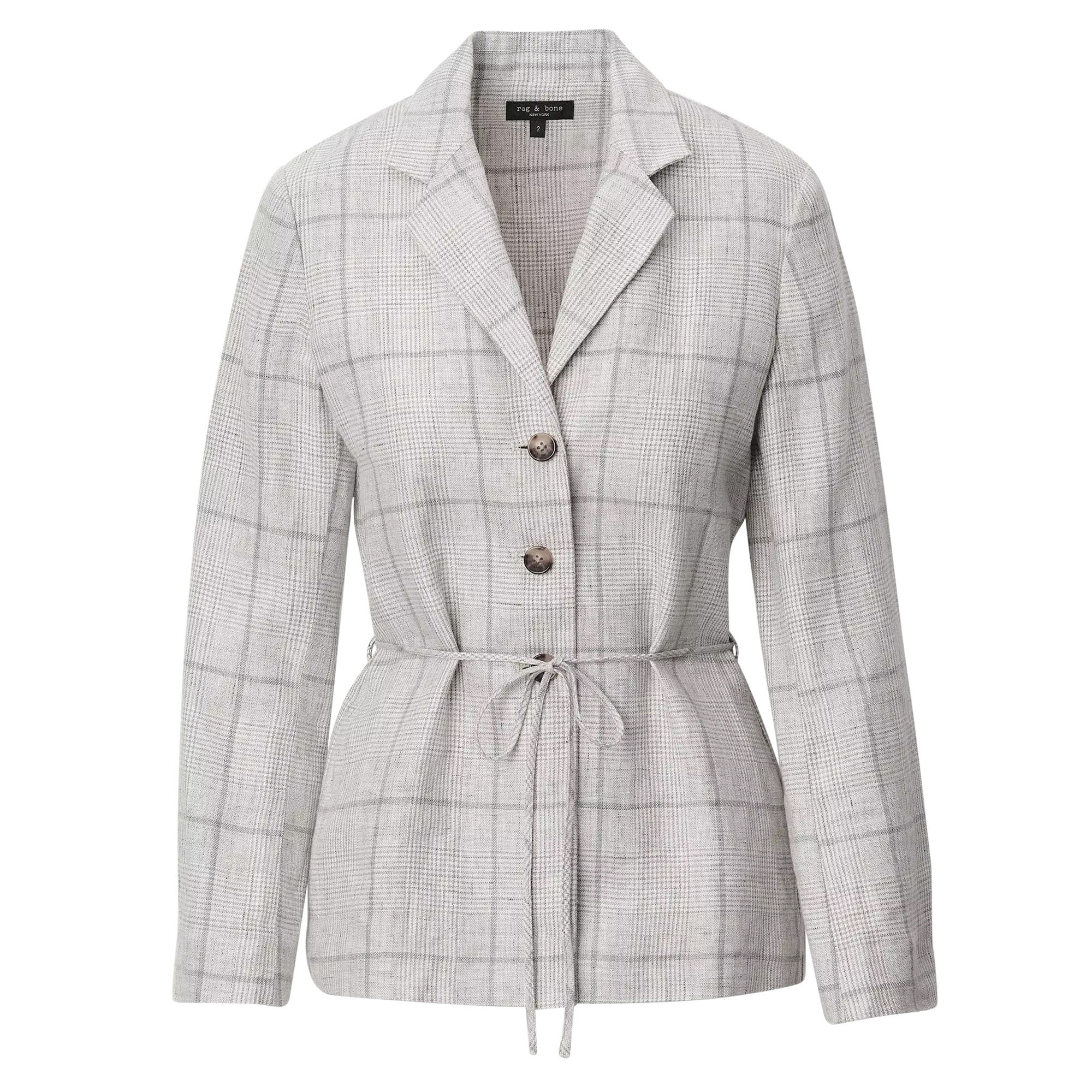 Chappell Plaid Linen Blazer