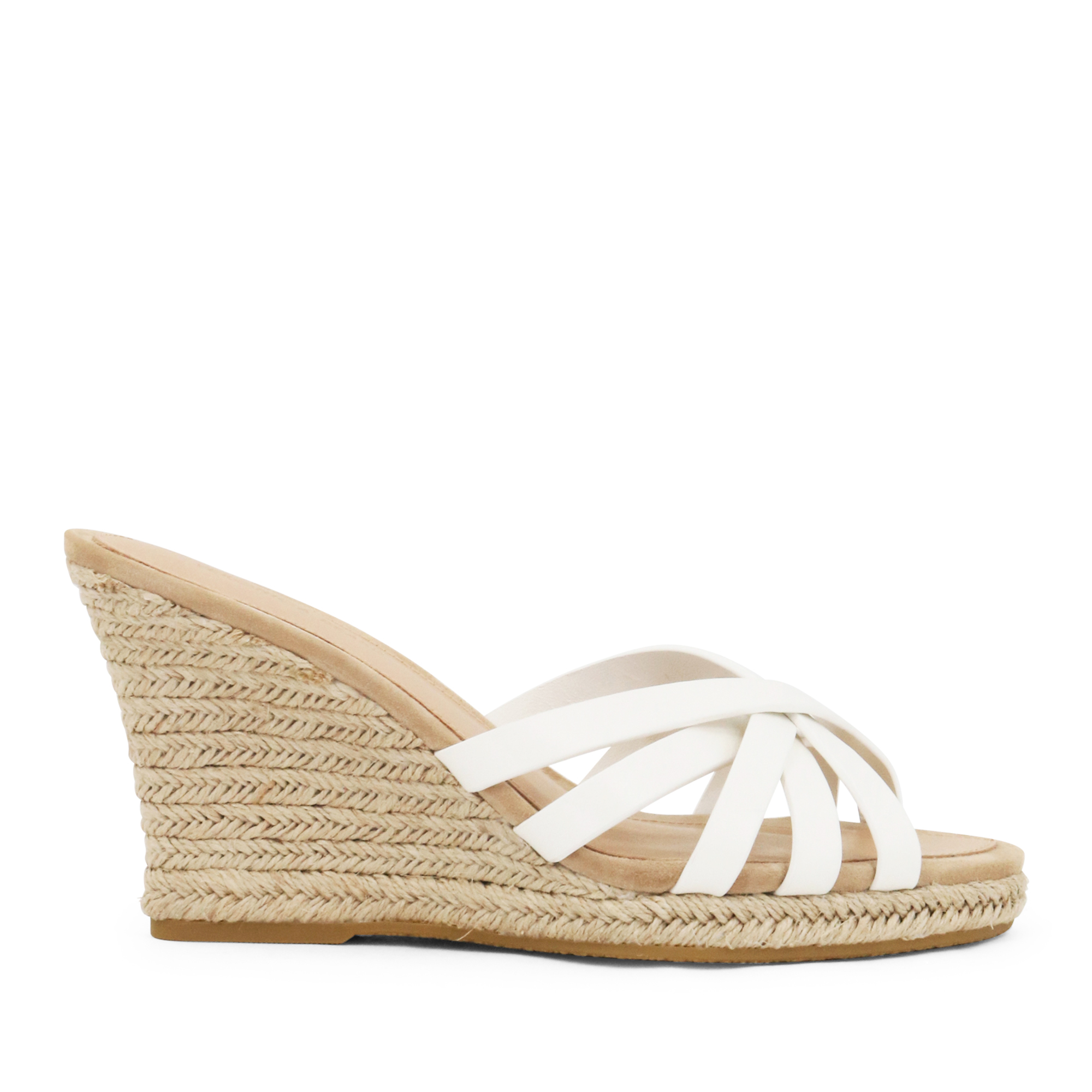 Phylina 90mm Leather Espadrille Wedge Sandal