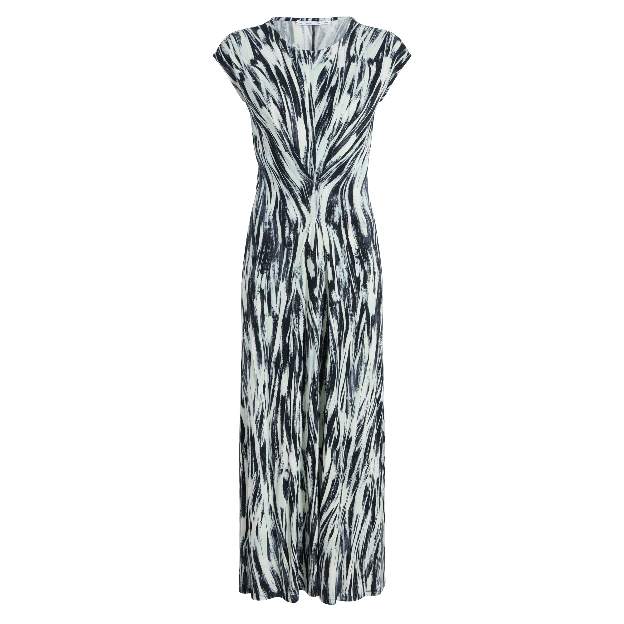 Miranda Cap Sleeve Midi Dress In Printed Jersey