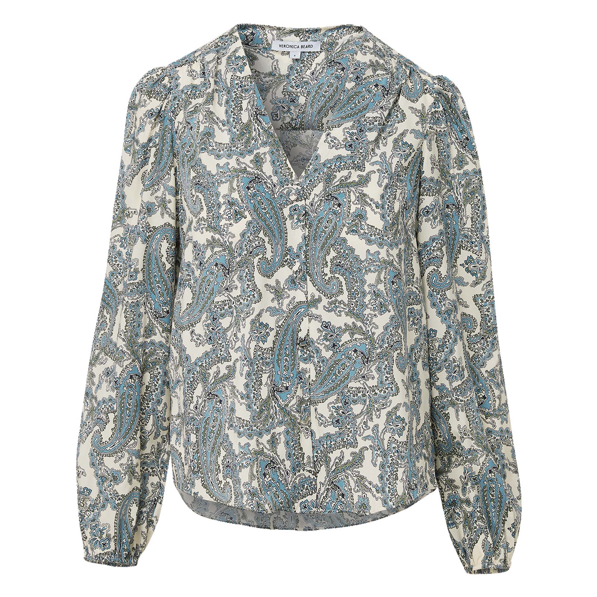 Farah Long Sleeve V-Neck Blouse