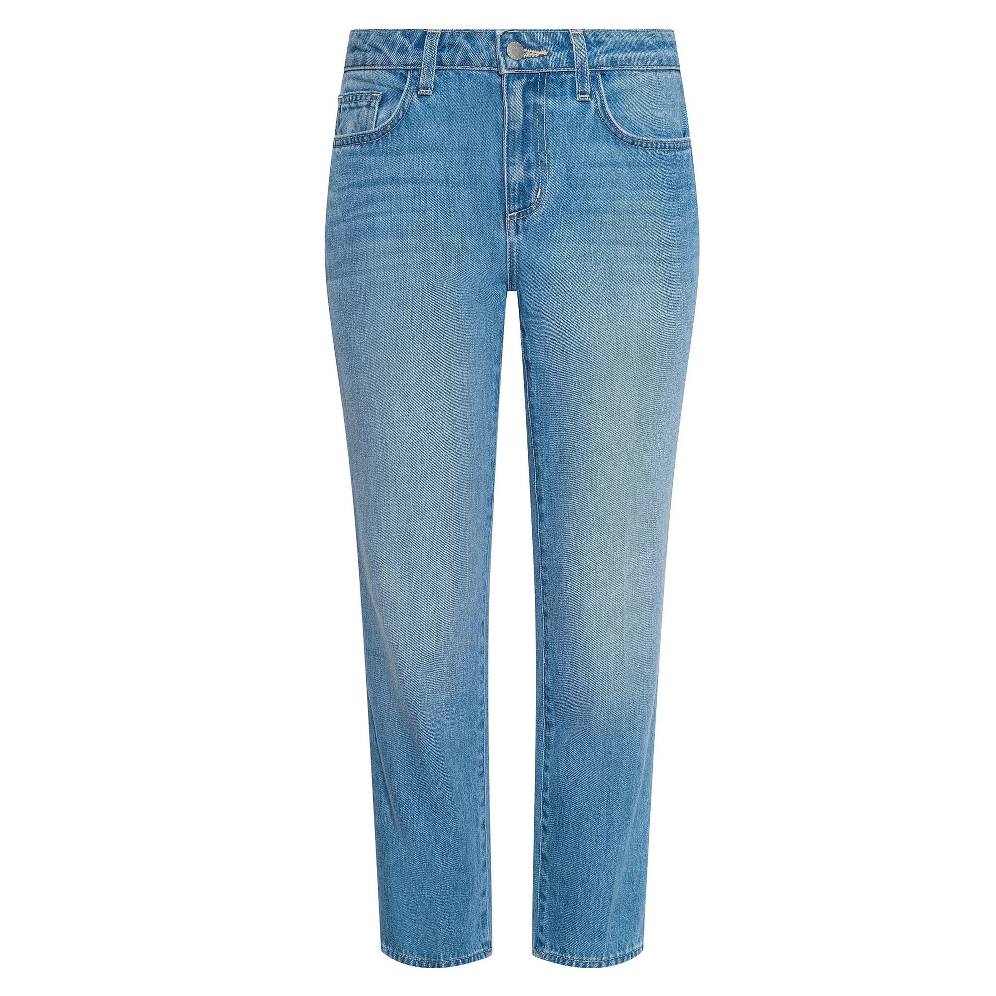 Thalina Mid Rise Cropped Slouch Stovepipe Jean