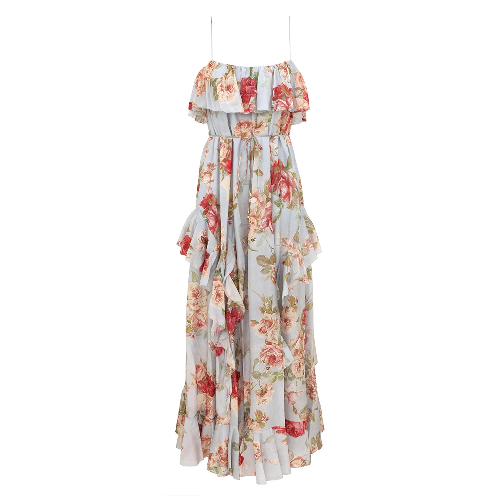 Roselight Frill Maxi Dress