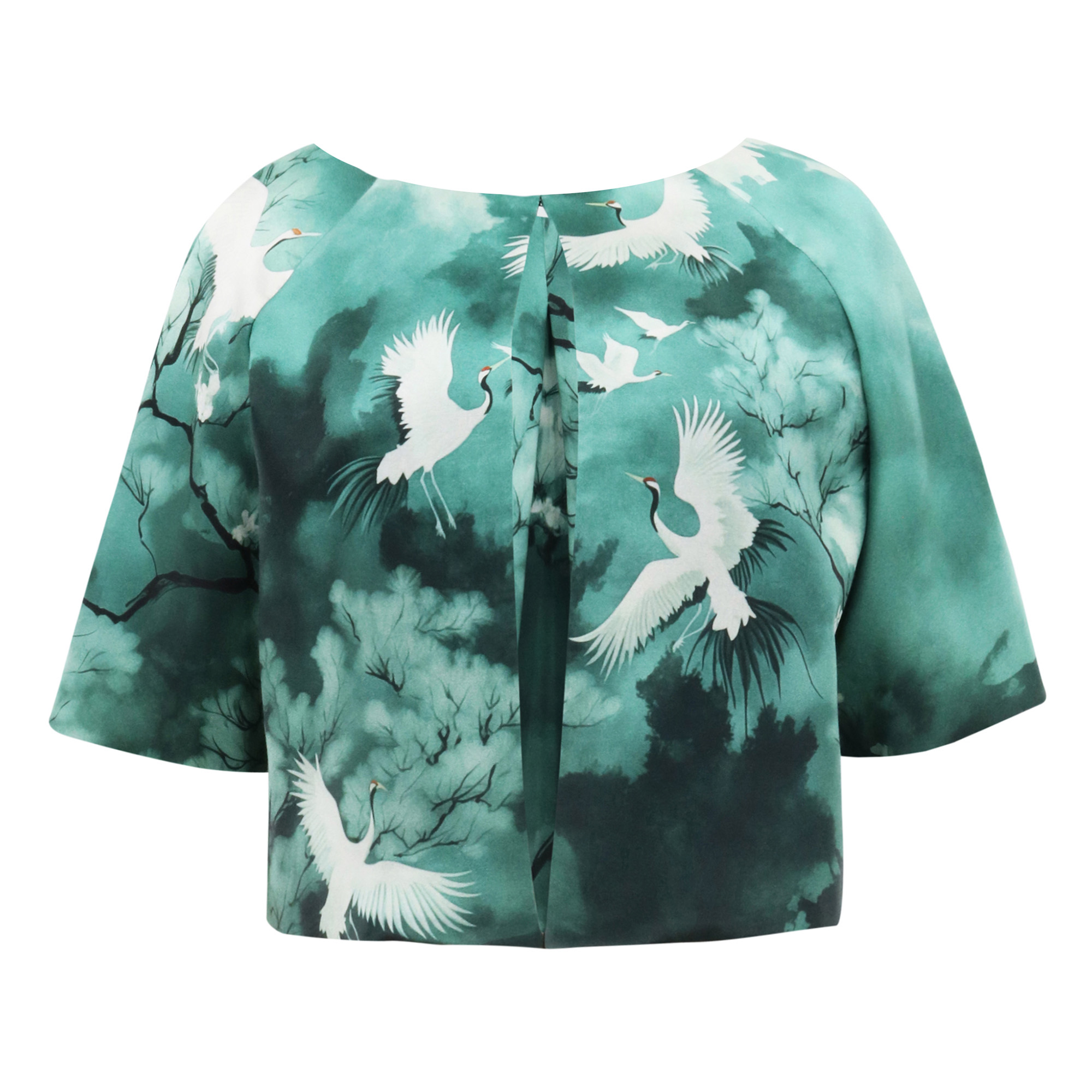 Cropped Short Sleeve Raglan Jacket