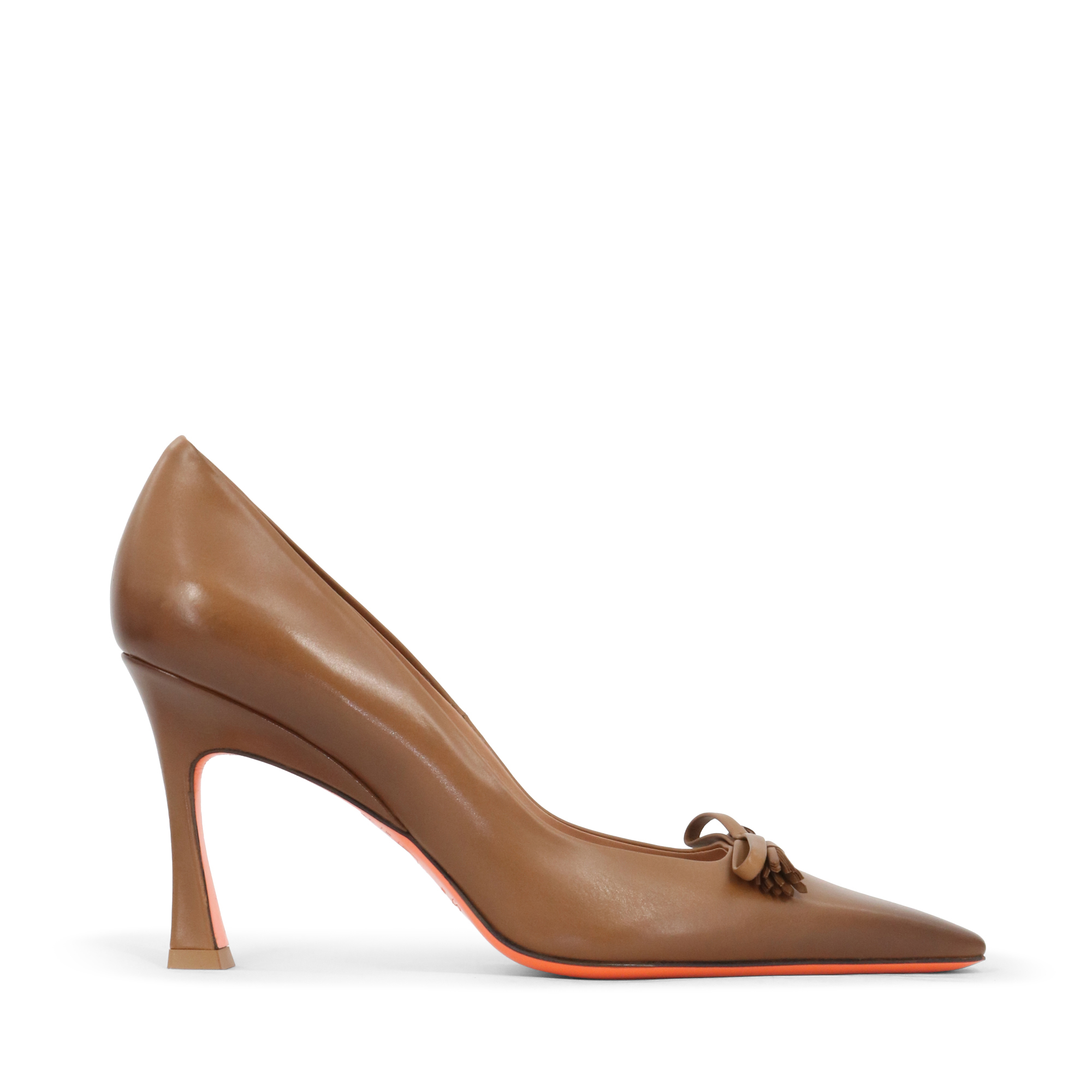 85mm Leather Pump With Bow