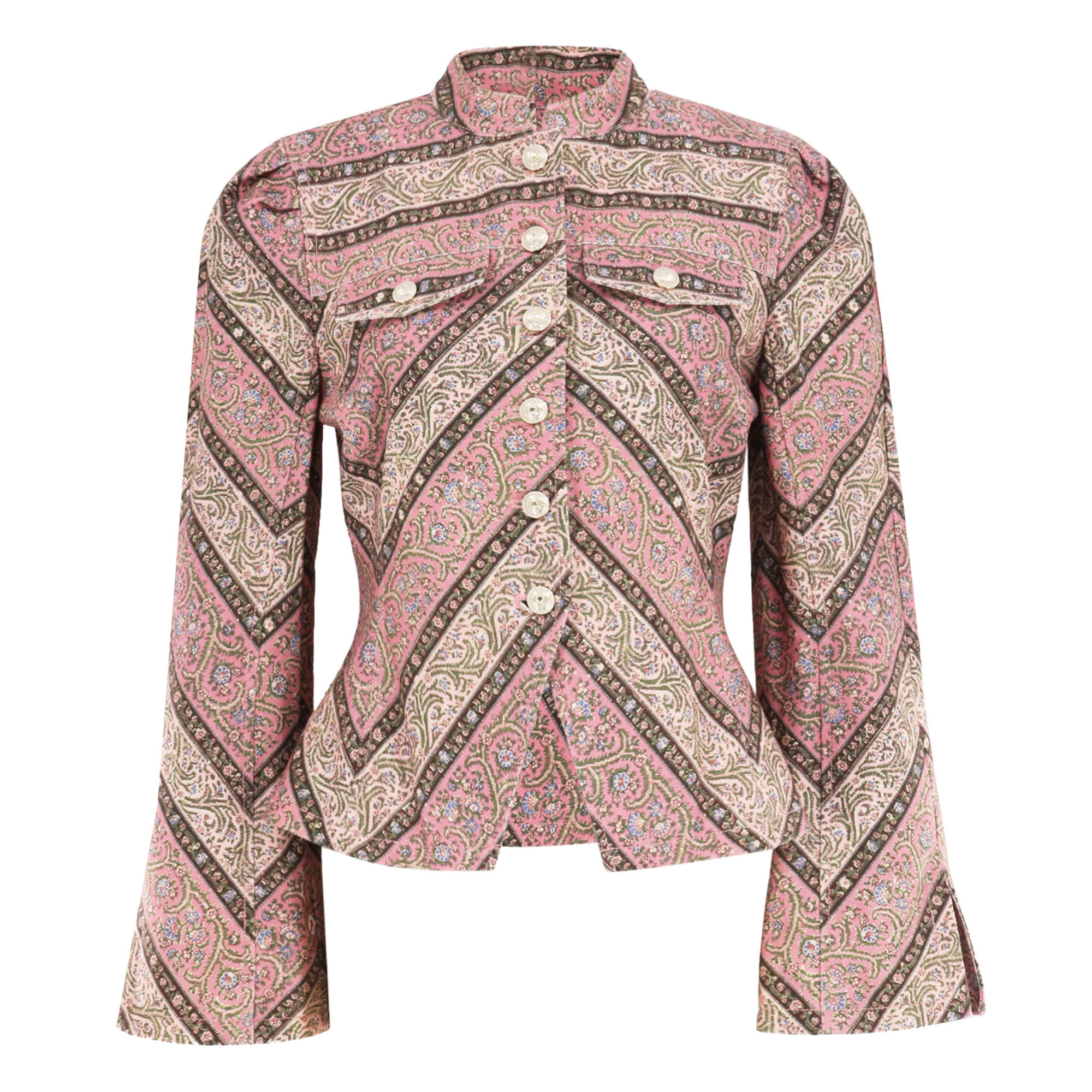 Pepper Paisley Denim Avril Jacket