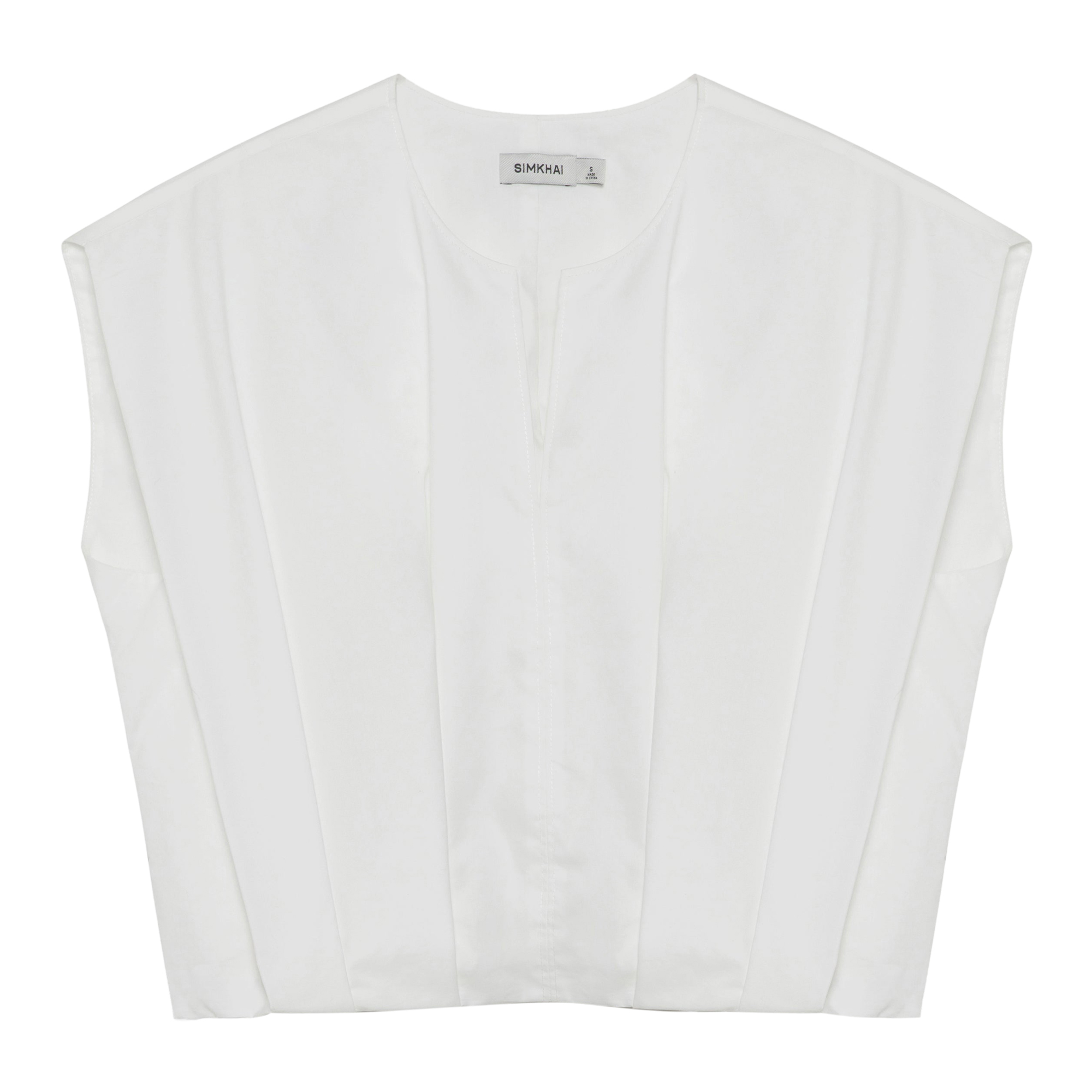 Wrenli Cotton Pleated Top