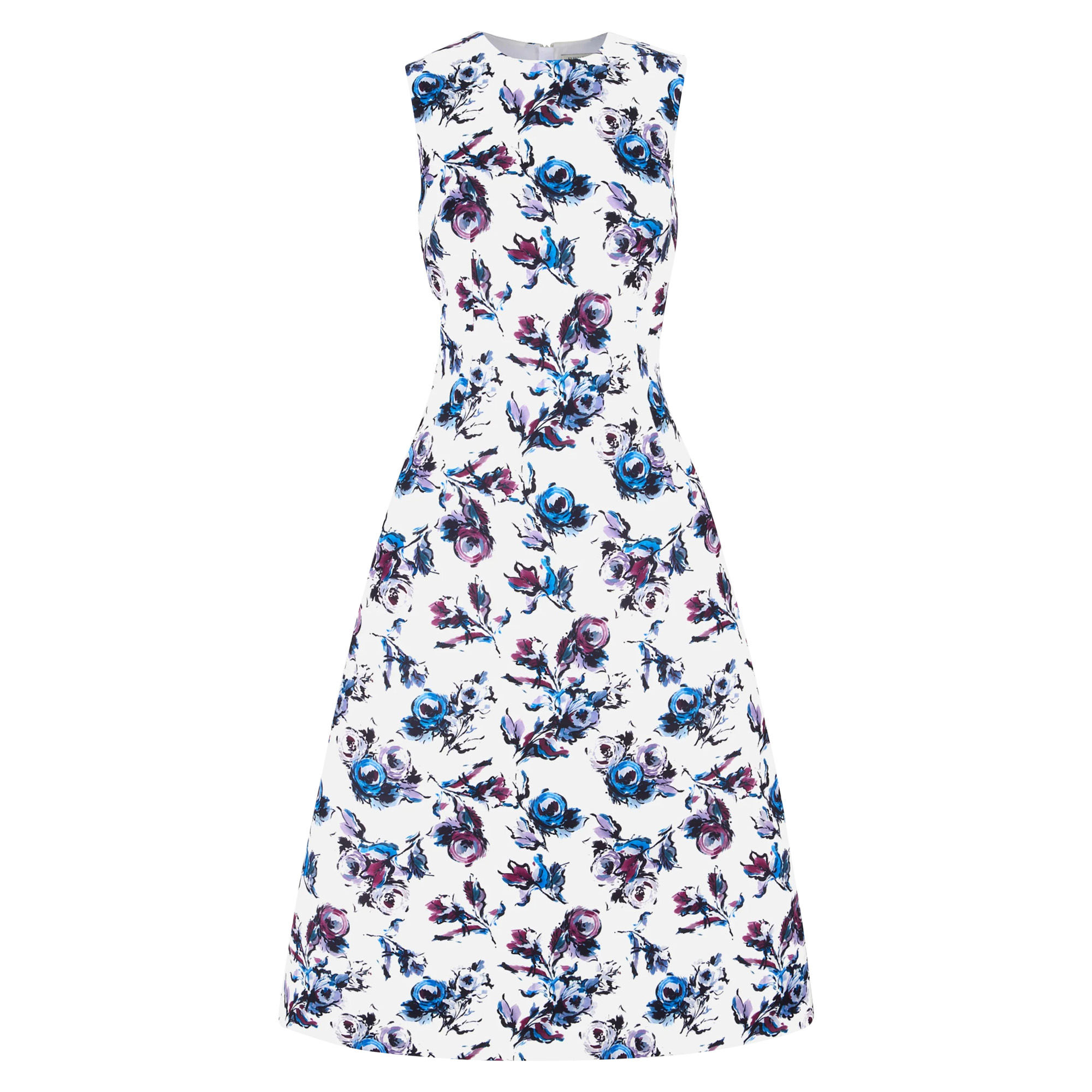 Rumi Sleeveless High Neck Floral Midi Dress