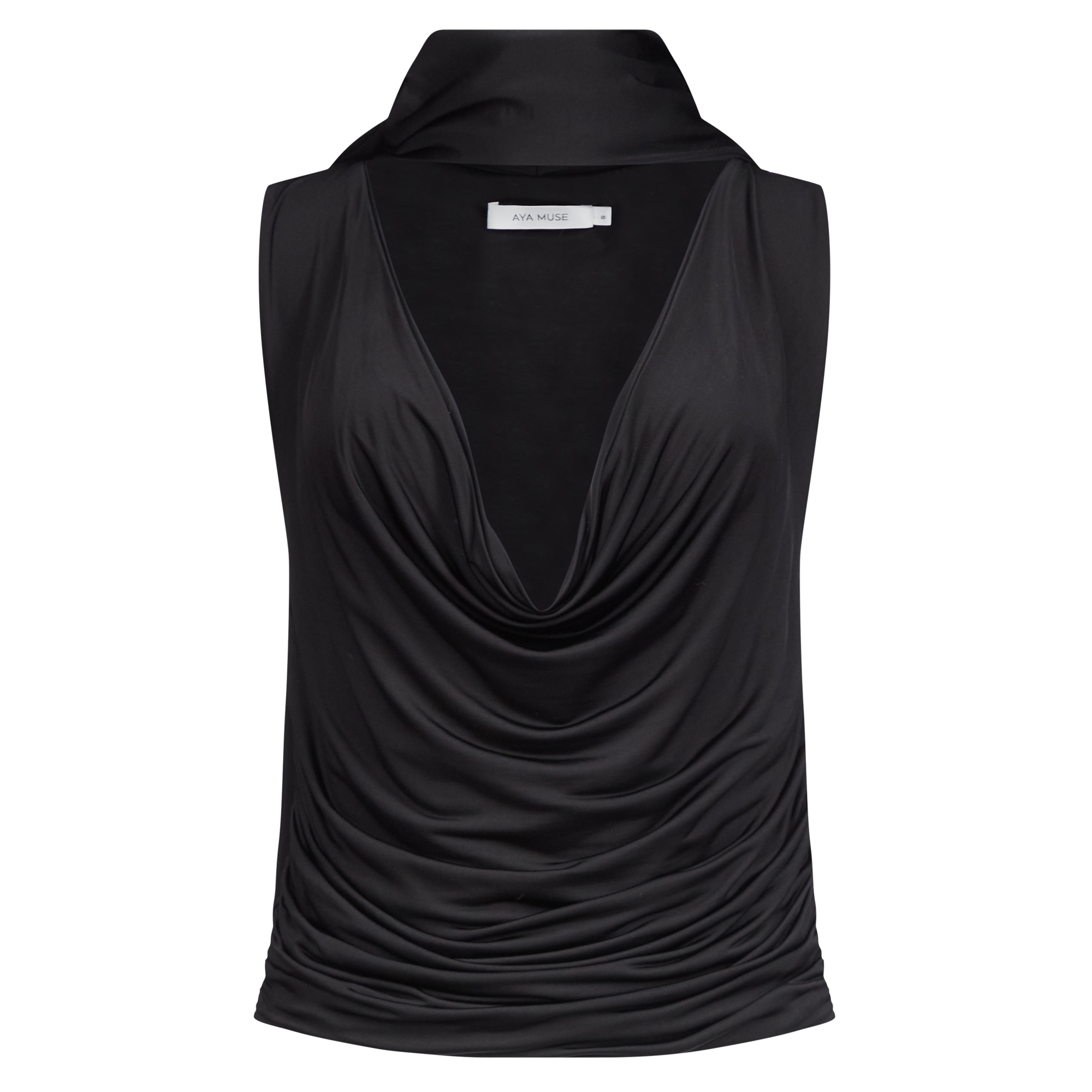 Brise Sleeveless Top With Scarf