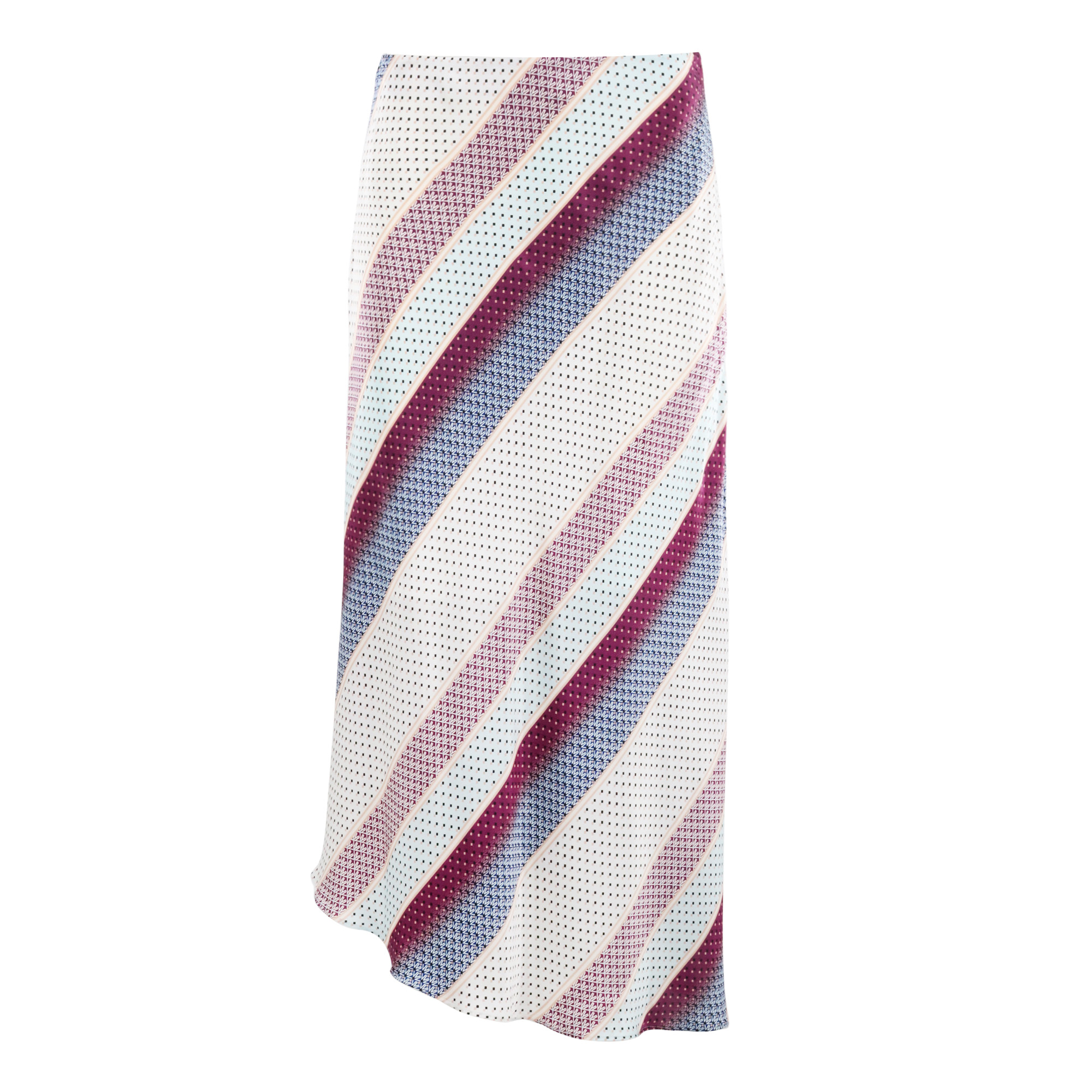 Josie Satin Stripe Midi Skirt