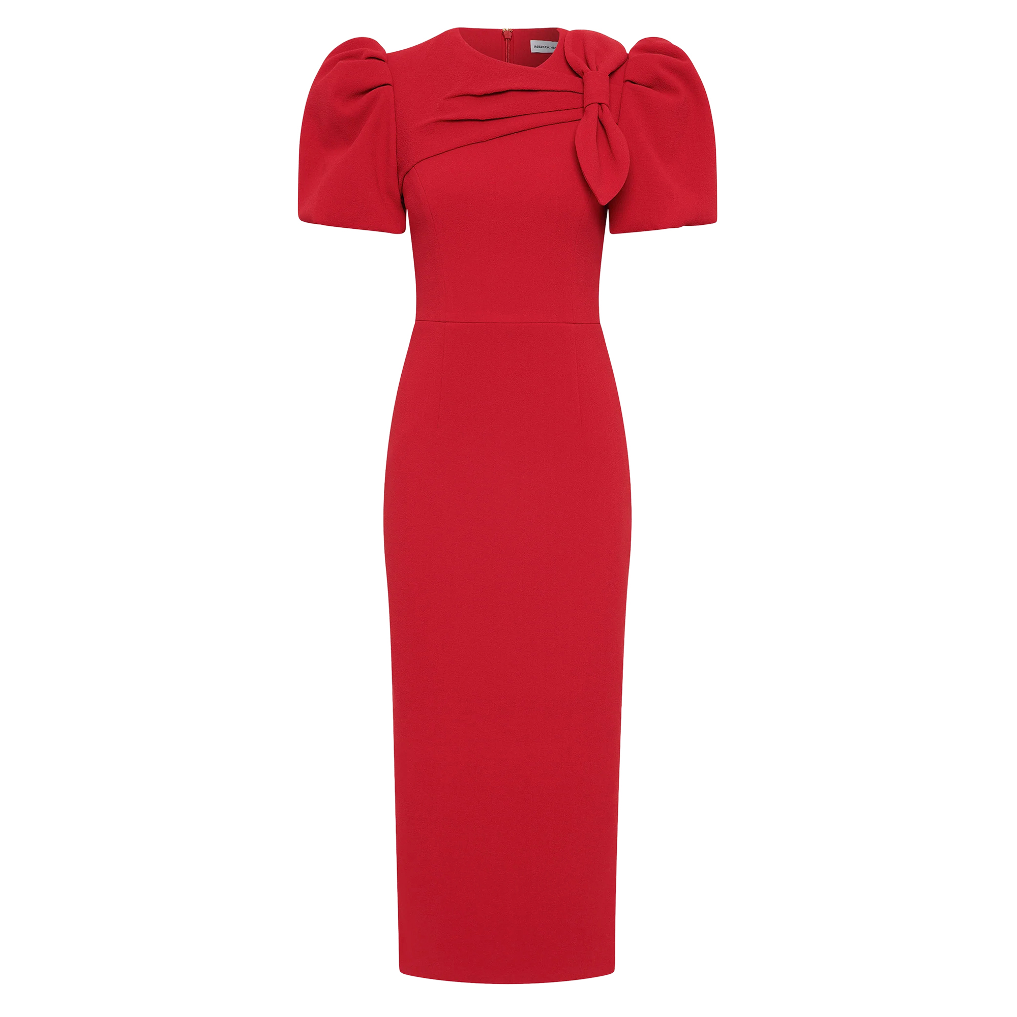 Violetta Puff Sleeve Belted Midi Dress