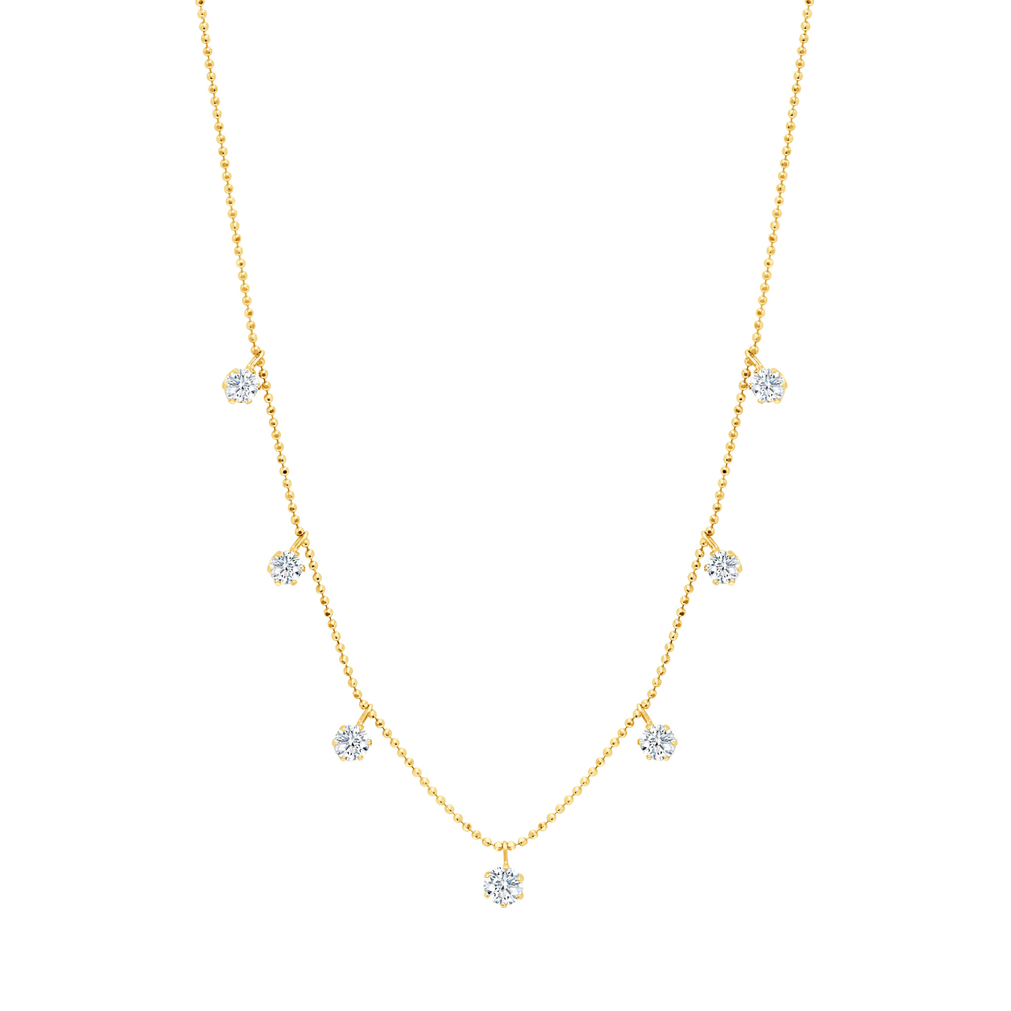 Medium Floating Diamond Necklace