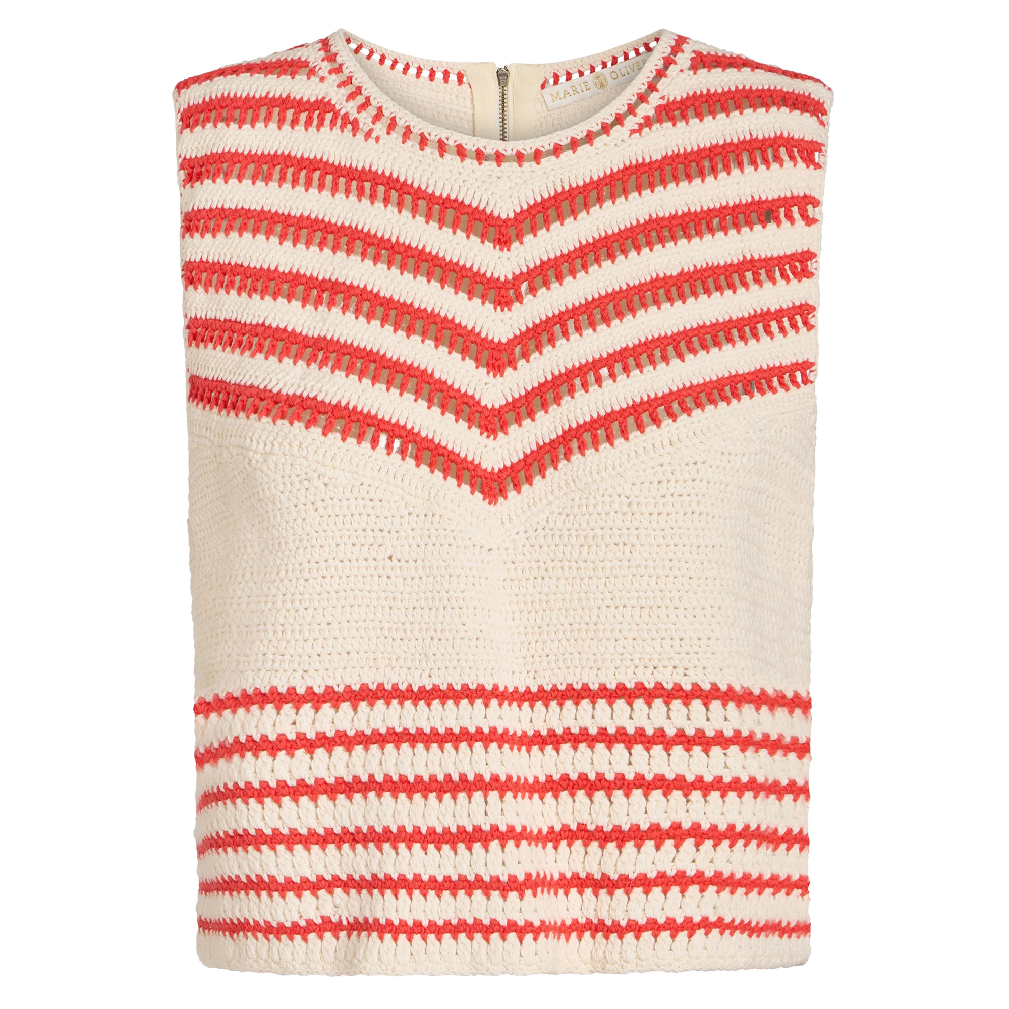 Cass Sleeveless Crochet Knit Top
