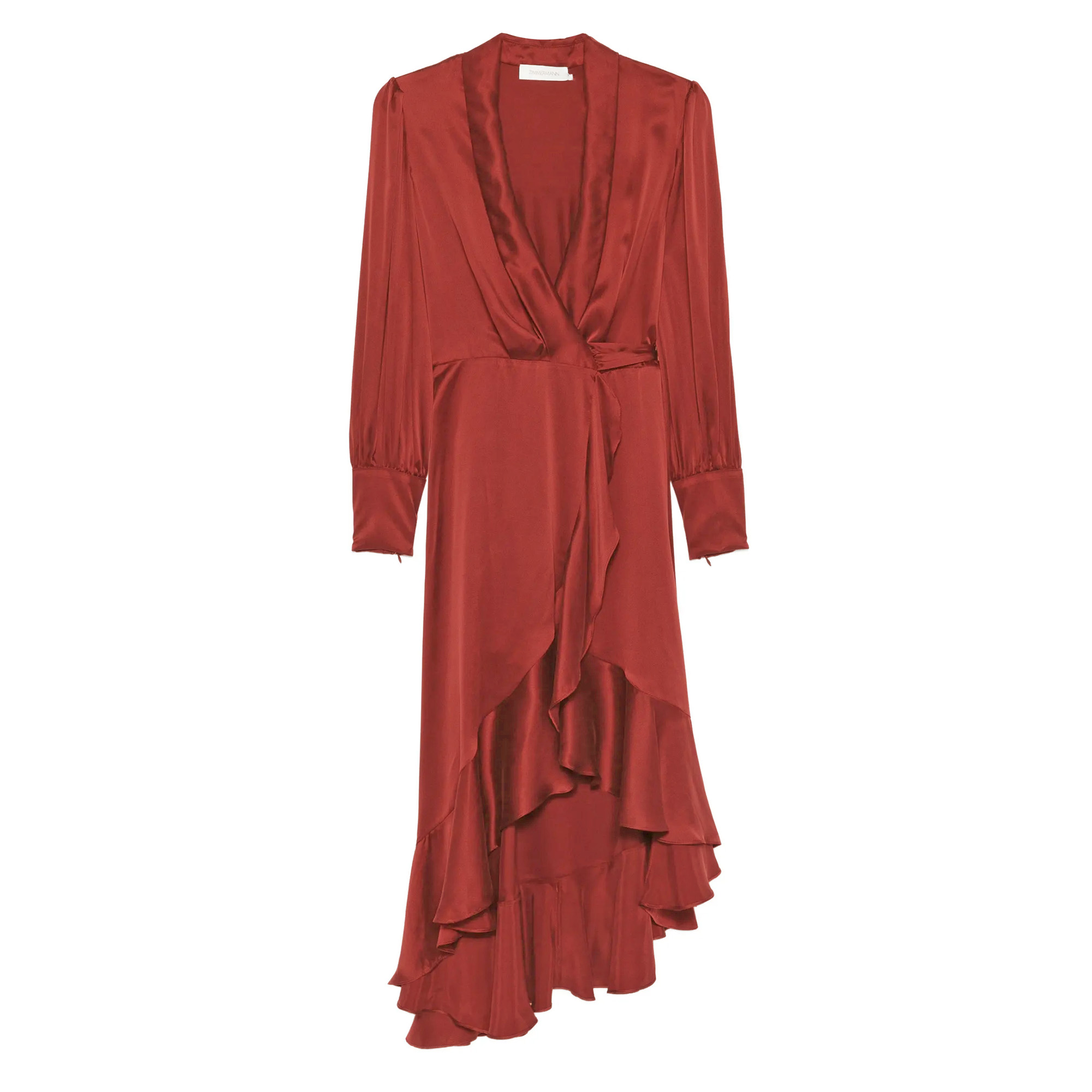 Silk Wrap Midi Dress