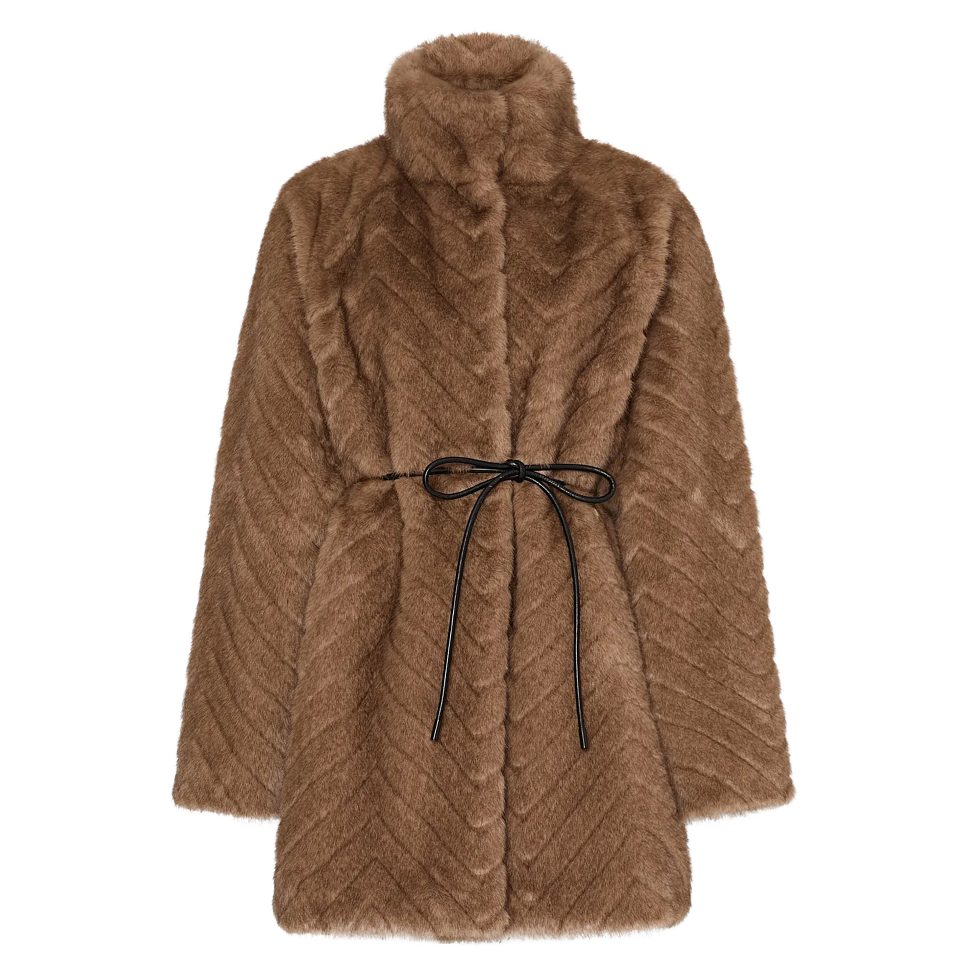 Dayna Quilted Faux Fur Coat