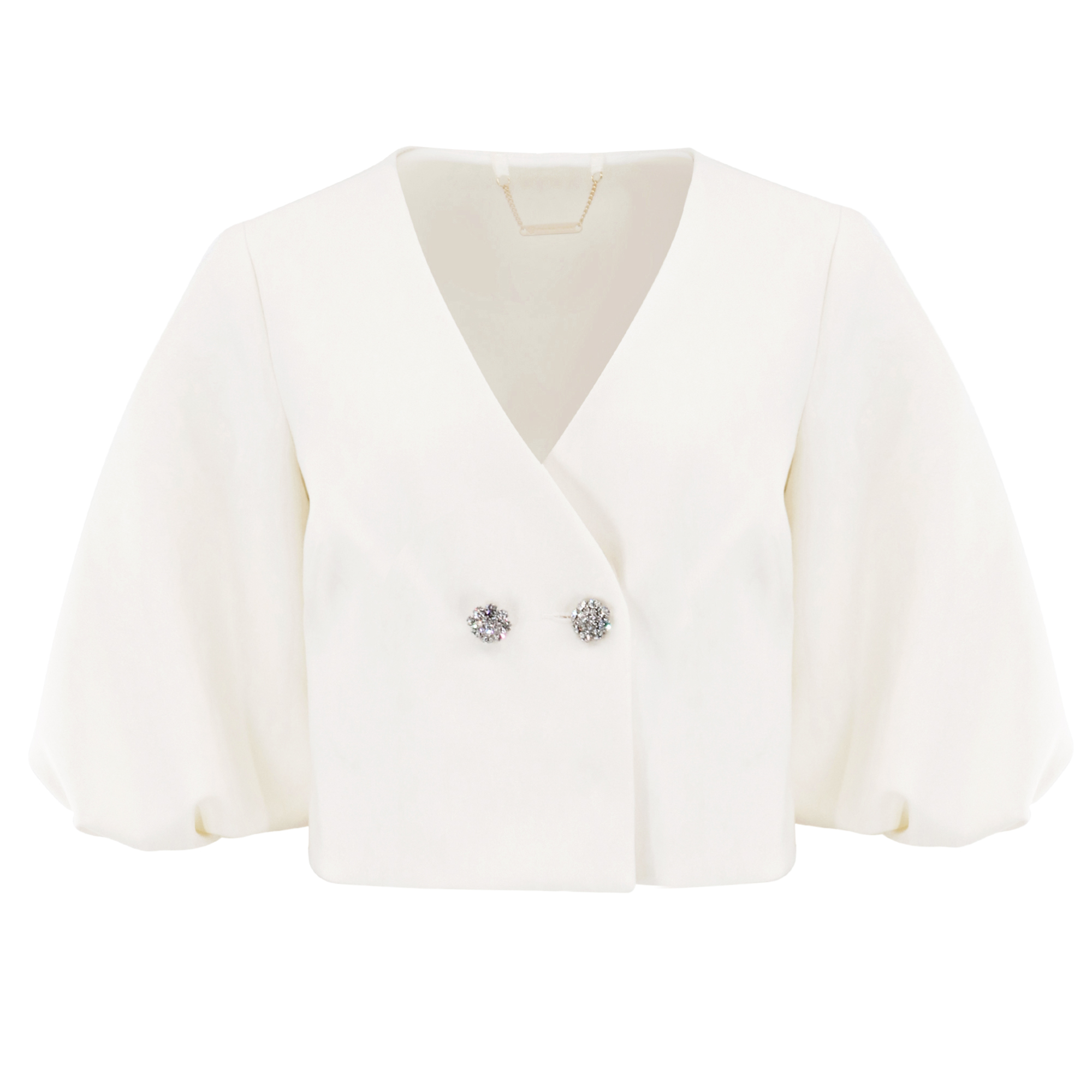Basal Cropped Jacket With Embellished Buttons