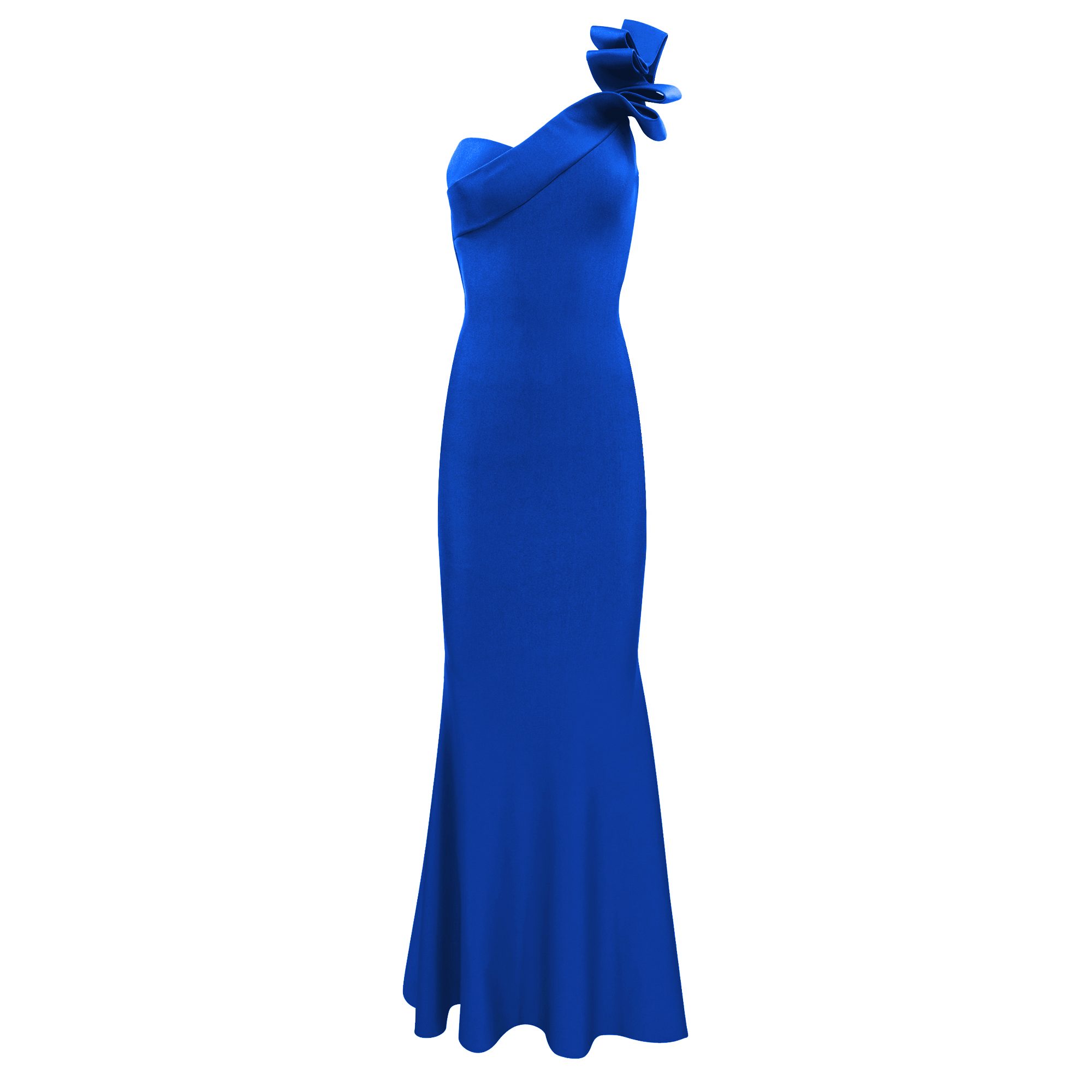 One-Shoulder Stretch Jersey Gown