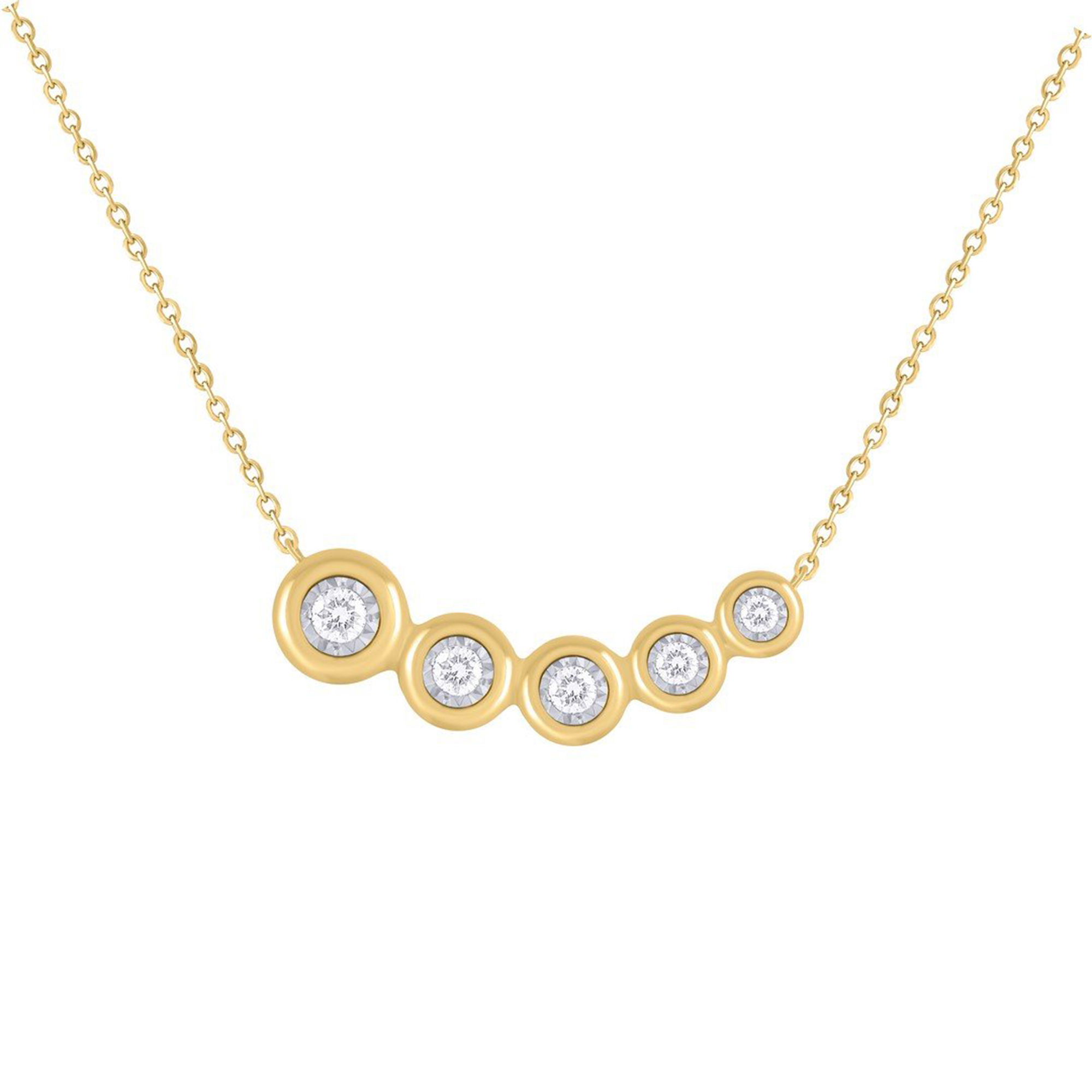Illusion Diamond Bezel Necklace