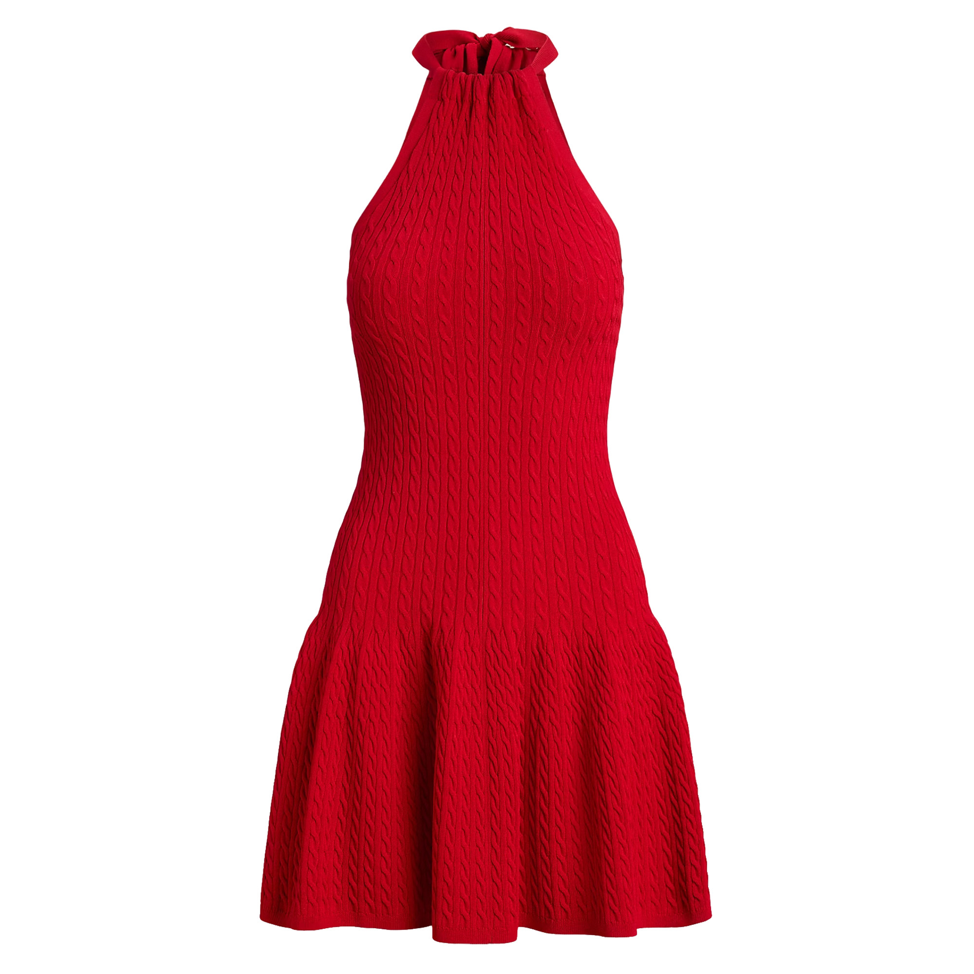 Cable-Knit Halter Dress