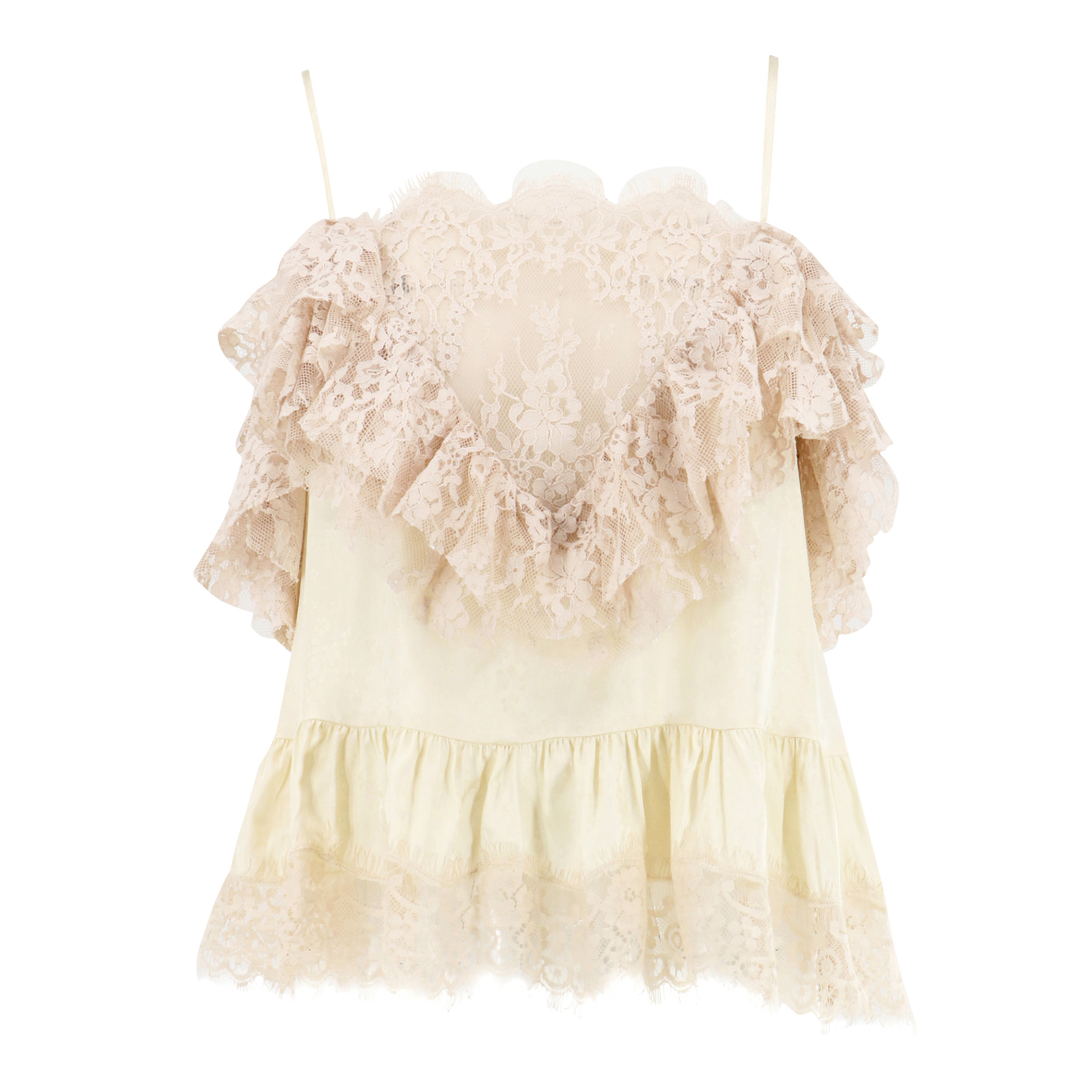 Ethel Solid Camisole Top With Lace Detail