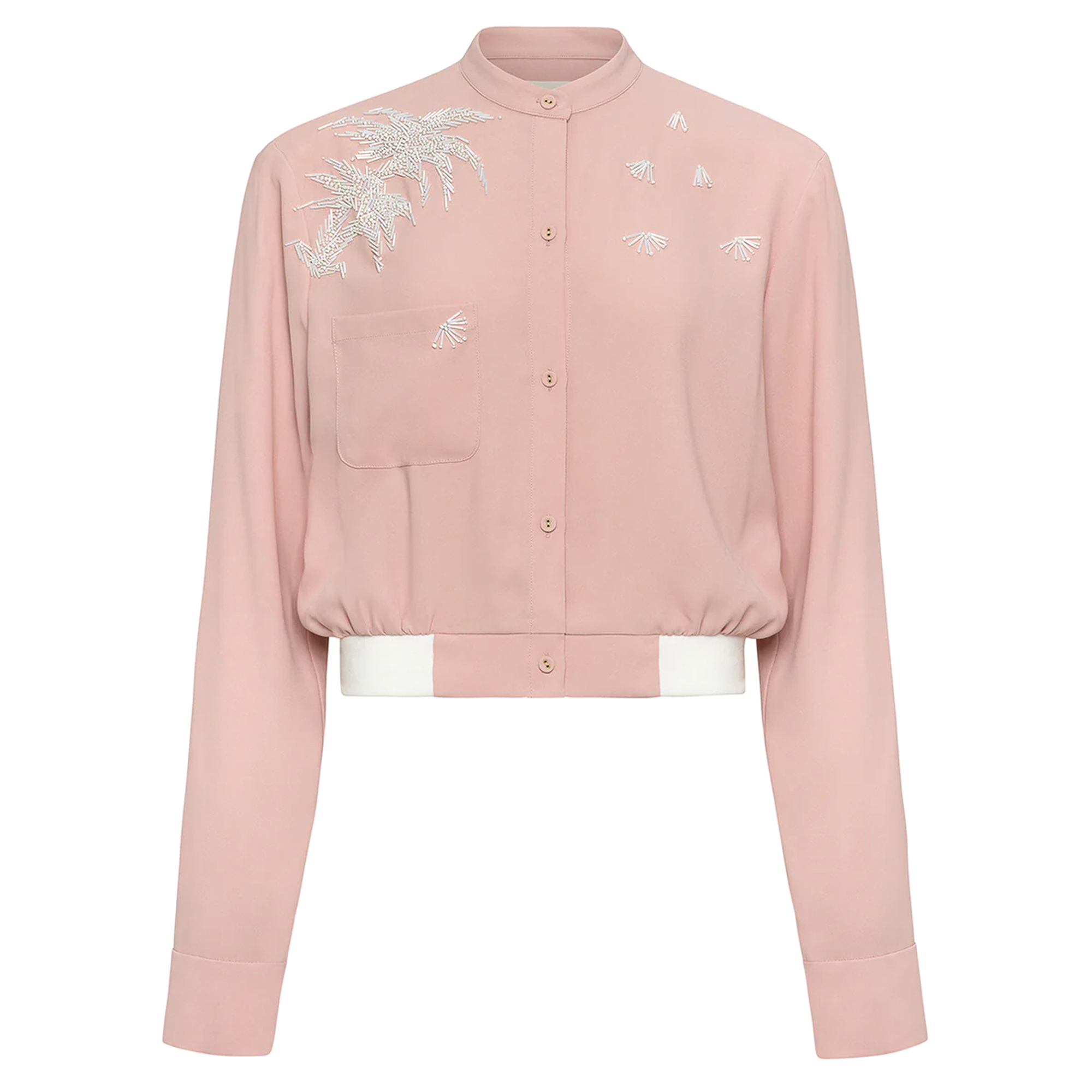 Blake Blouse With Palm Embroidery