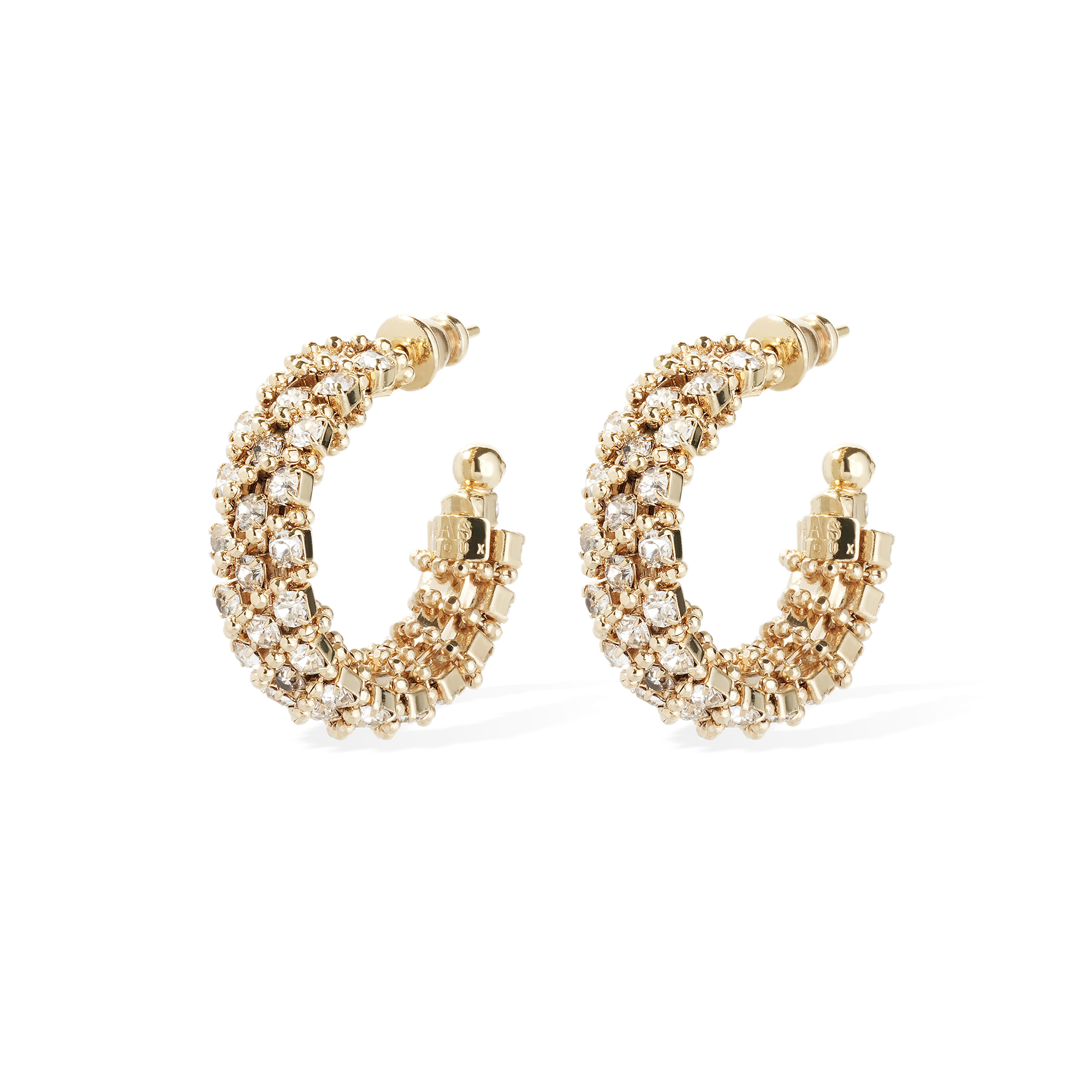 Izilda Strass Mini Hoop Earrings