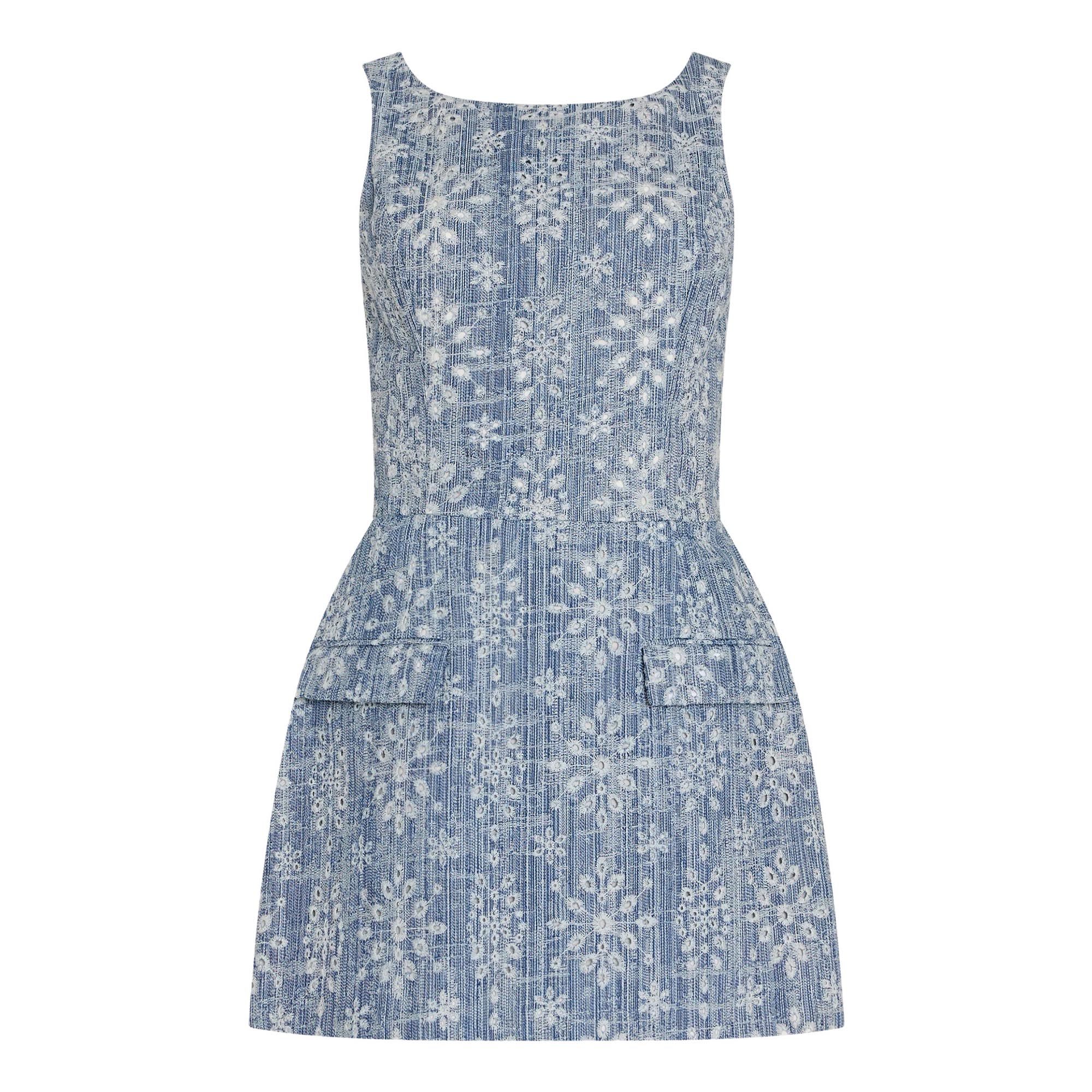 Clarissa Sleeveless Chambray Skort Romper