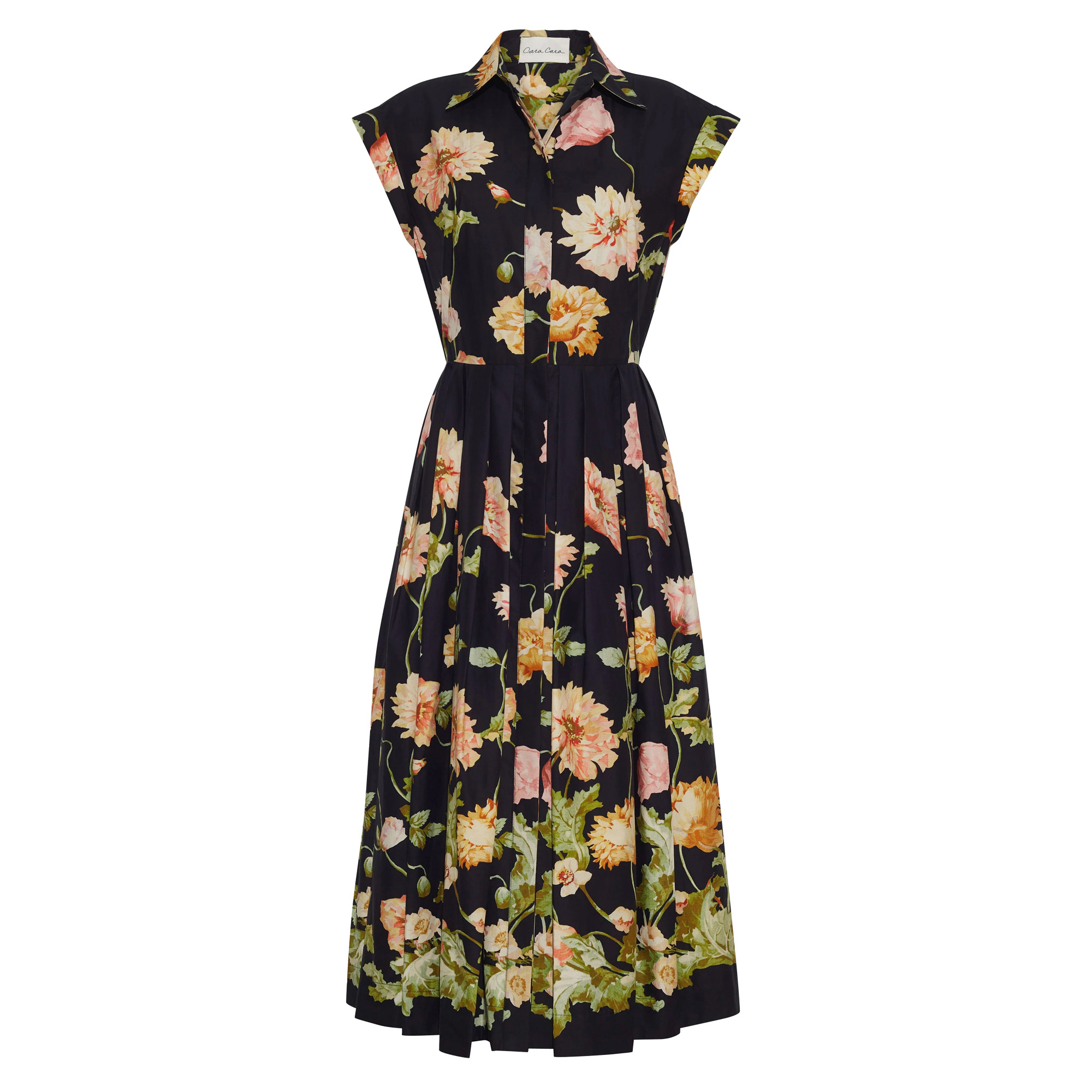 Octavia Short Sleeve Belted Midi Dress