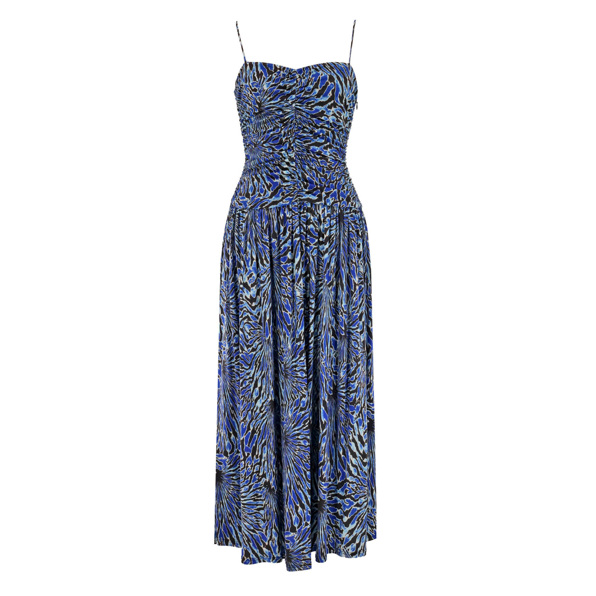 Arda Sleeveless Ruched Jersey Midi Dress