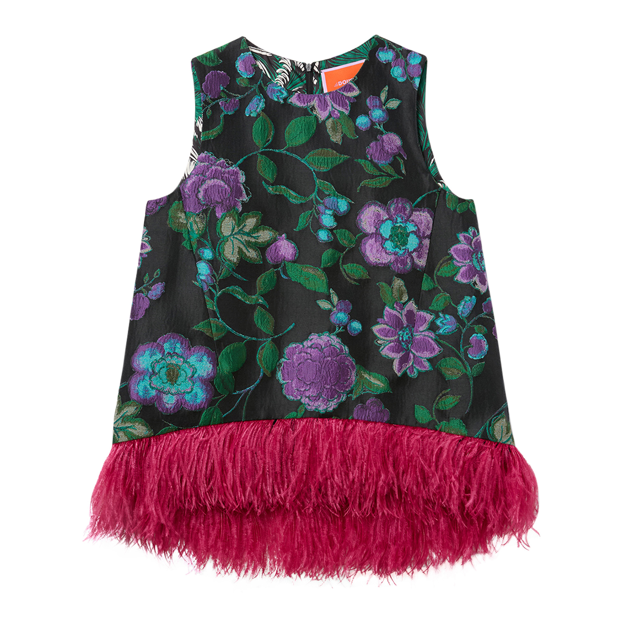 La Scala Top With Feathers