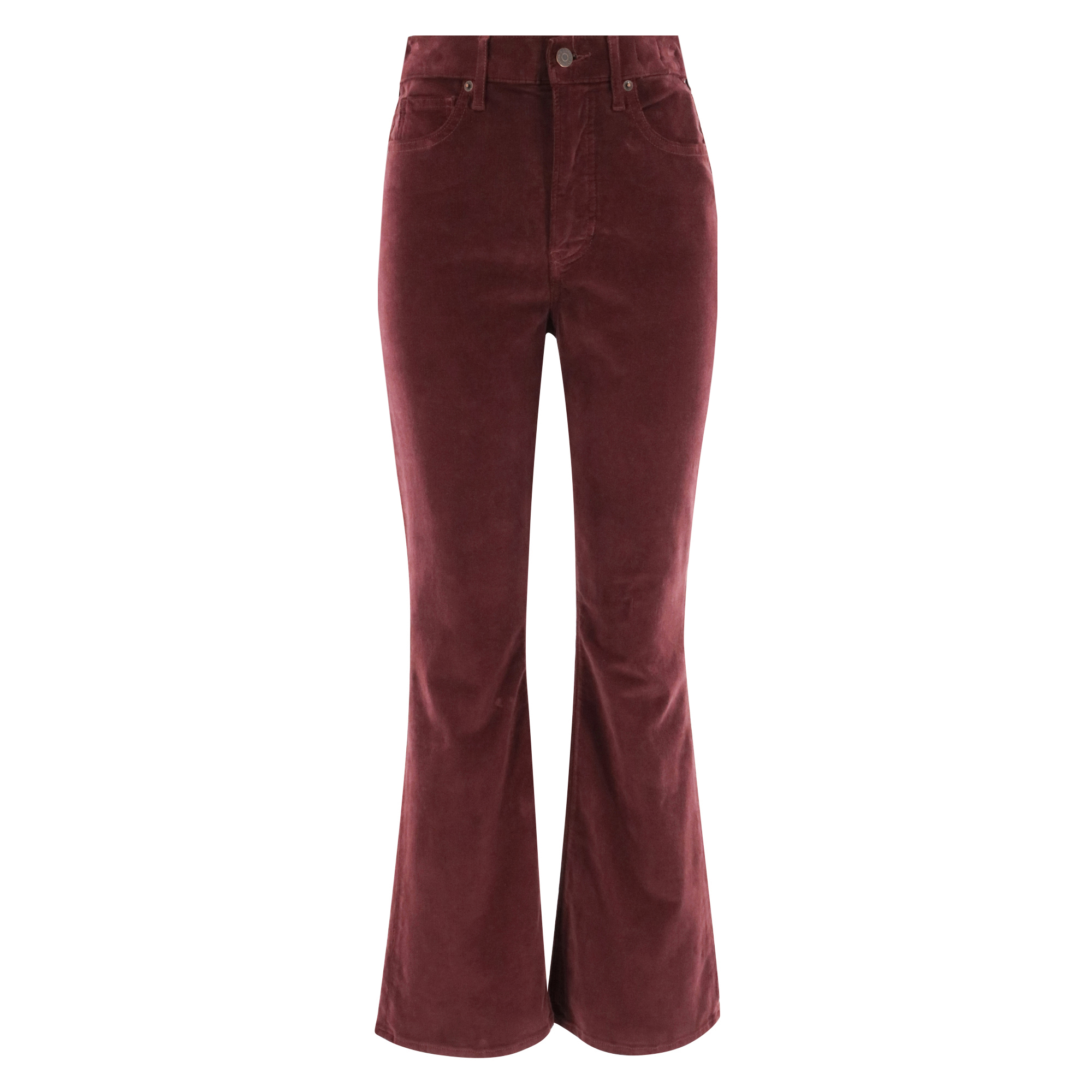 Carson High-Rise Ankle Flare Corduroy Pants
